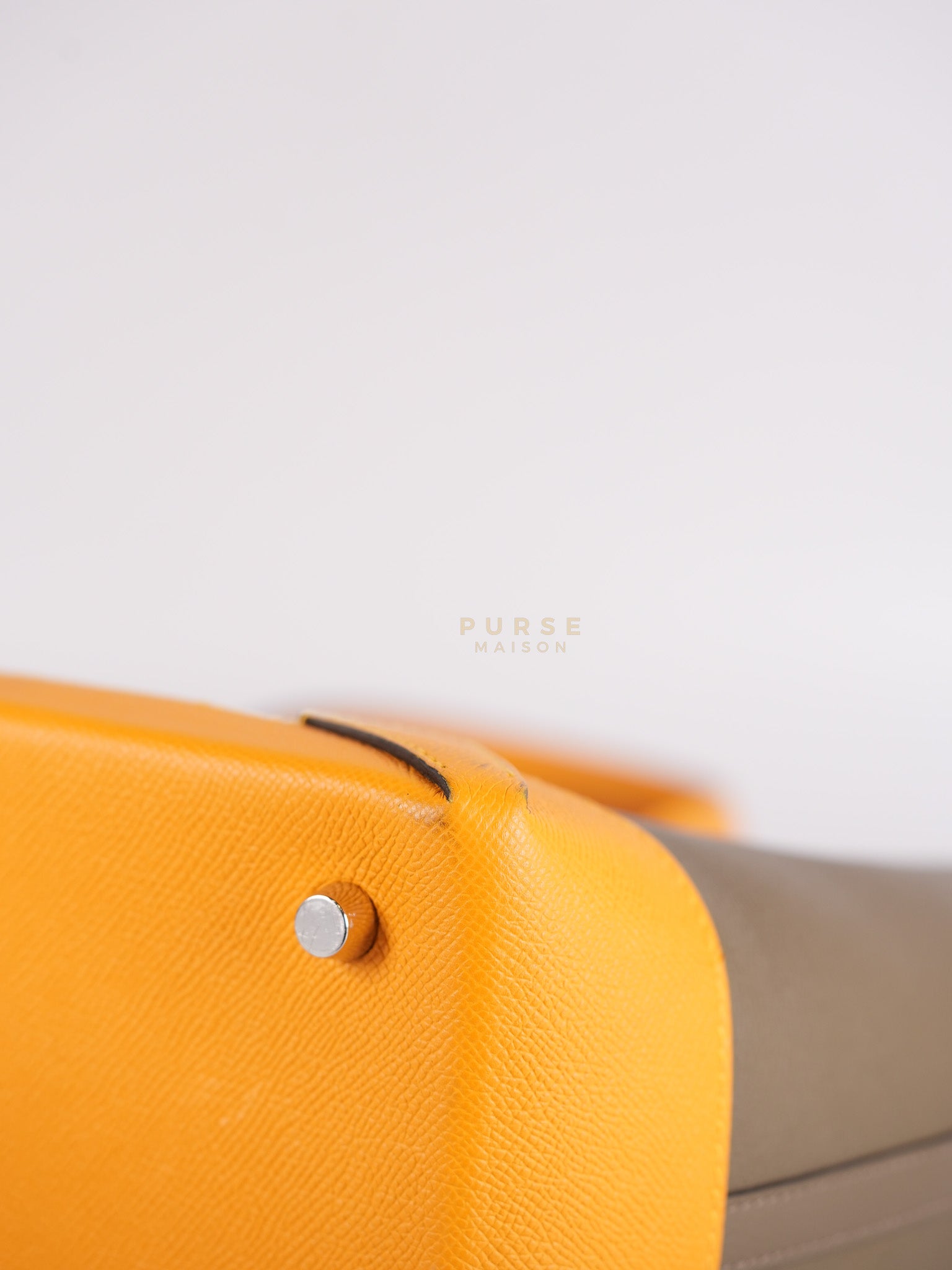 Maxibox Cabas 30 Origan Evercolor and Moutarde Epsom Dual Color Palladium Hardware Handbag Stamp X (2016) | Purse Maison Luxury Bags Shop