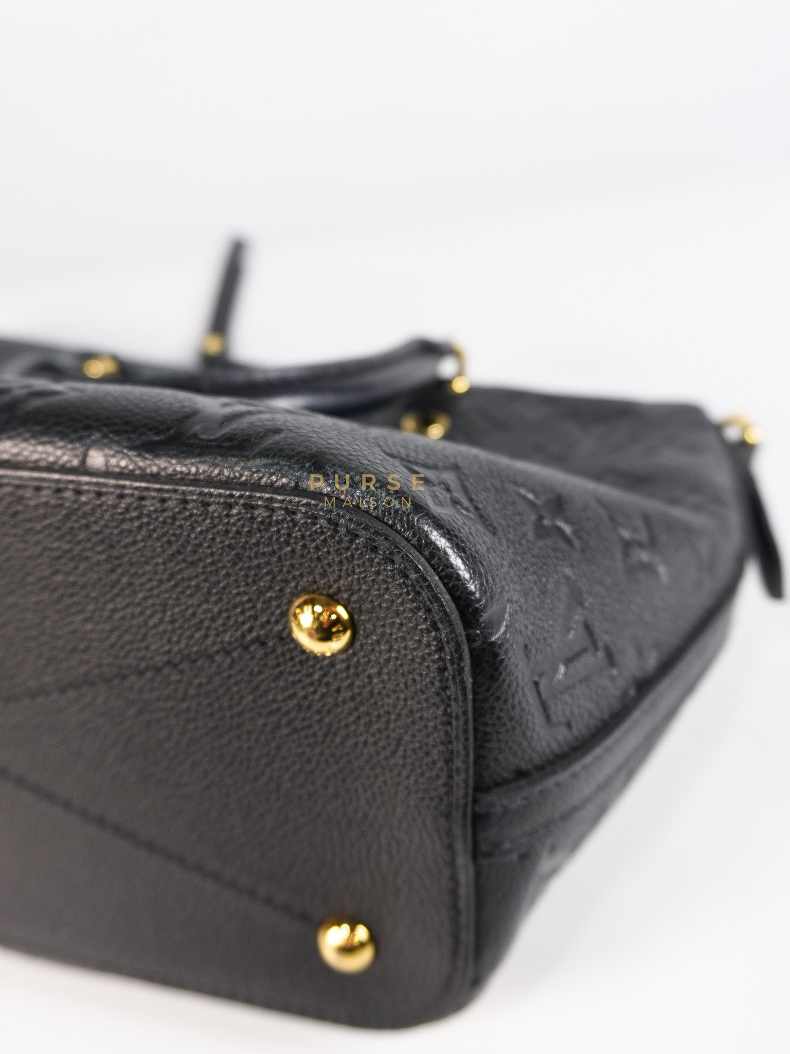 Mazarine PM Bag in Black Monogram Empreinte Leather & Gold Hardware (Date Code: DU2166) | Purse Maison Luxury Bags Shop