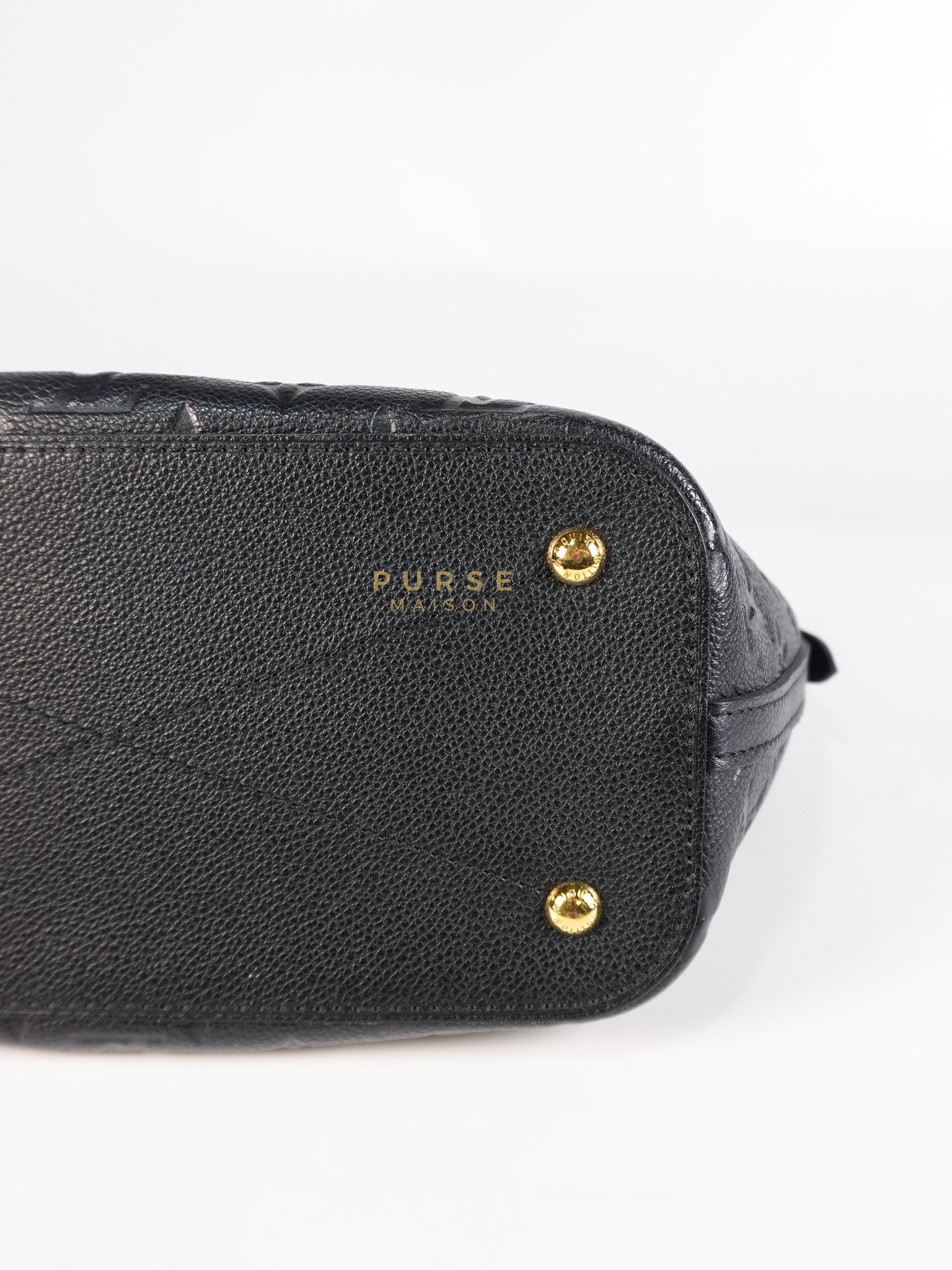 Mazarine PM Bag in Black Monogram Empreinte Leather & Gold Hardware (Date Code: DU2166) | Purse Maison Luxury Bags Shop