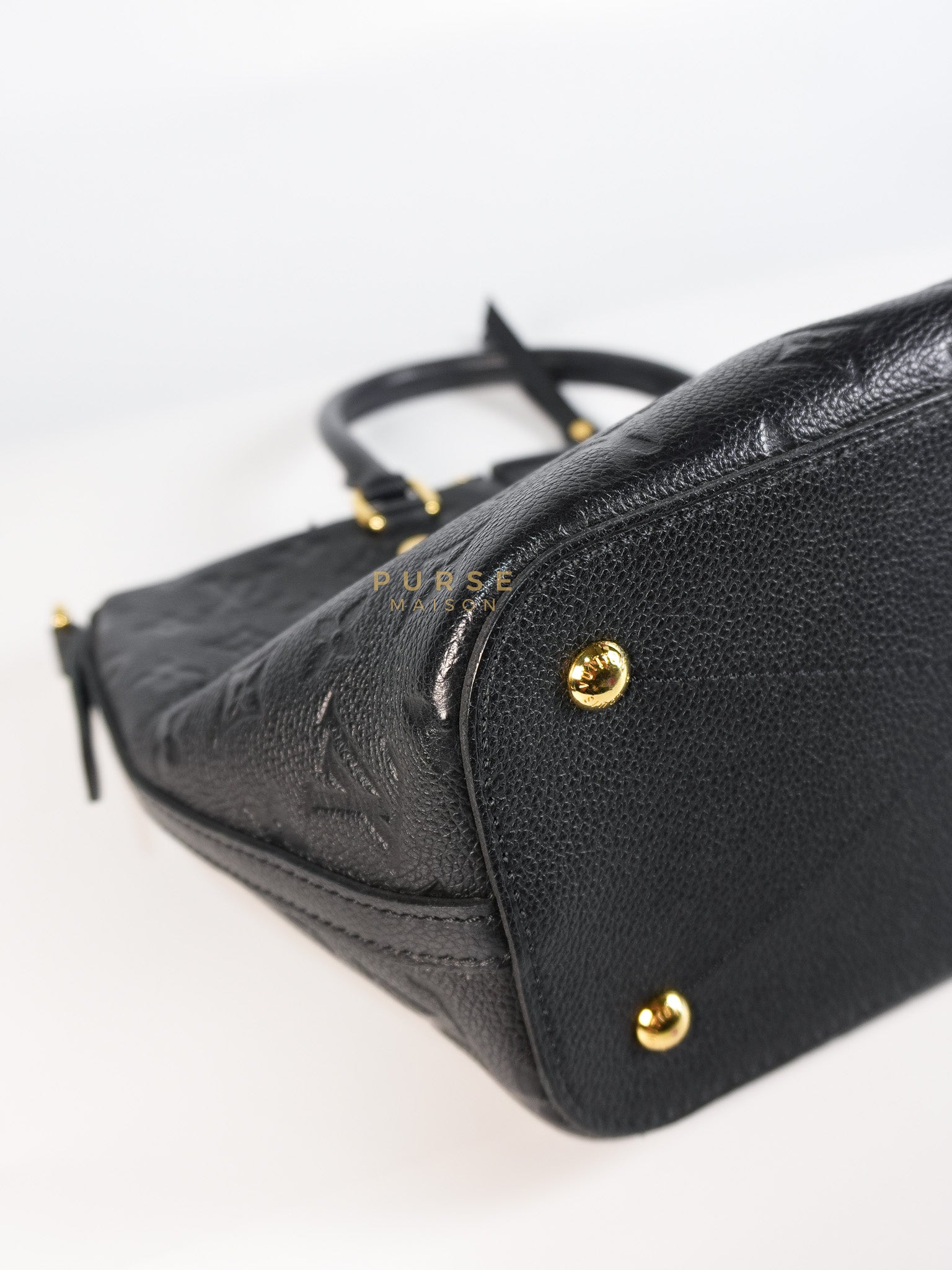 Mazarine PM Bag in Black Monogram Empreinte Leather & Gold Hardware (Date Code: DU2166) | Purse Maison Luxury Bags Shop