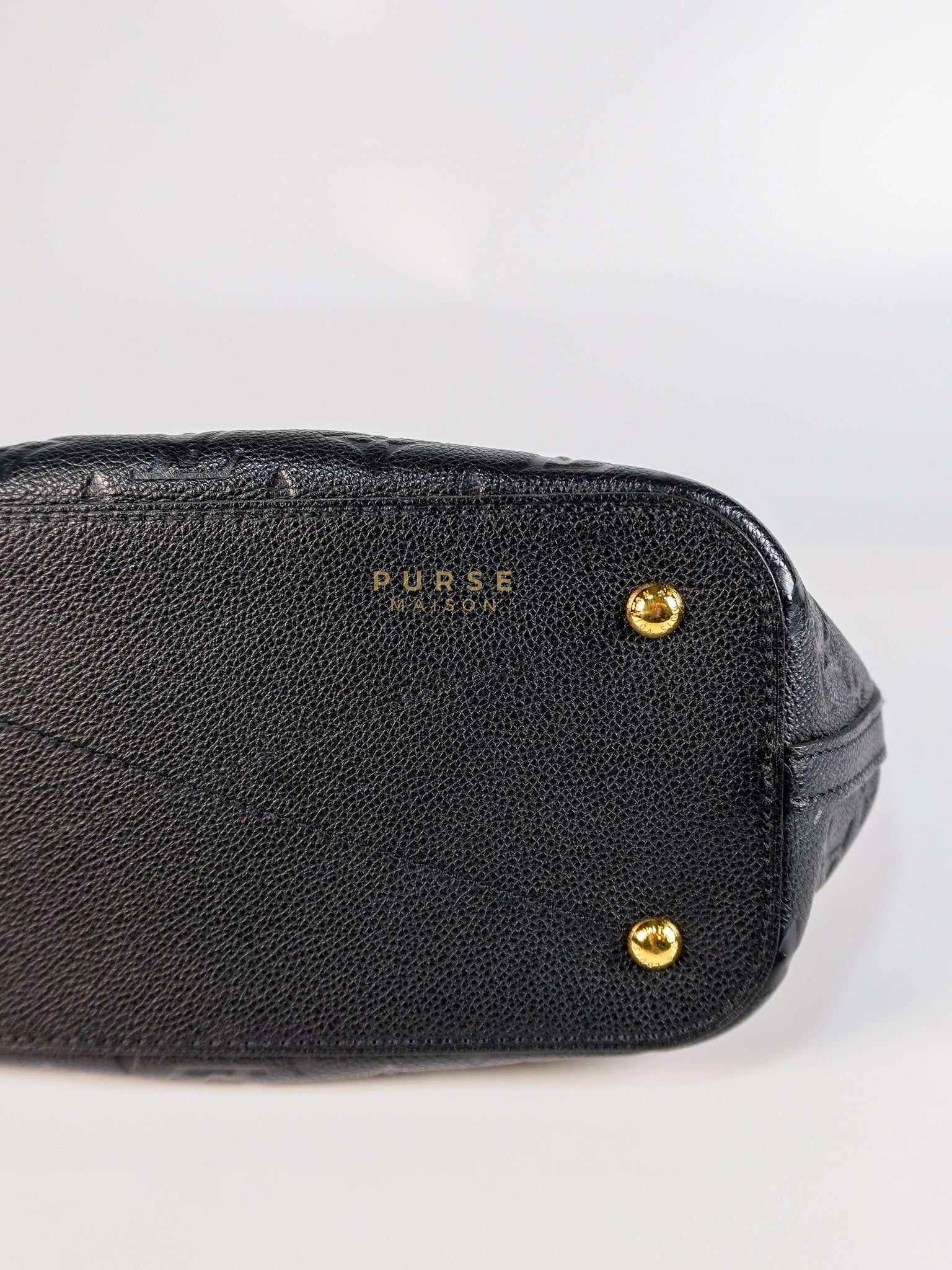 Mazarine PM Bag in Black Monogram Empreinte Leather & Gold Hardware (Date Code: DU2166) | Purse Maison Luxury Bags Shop
