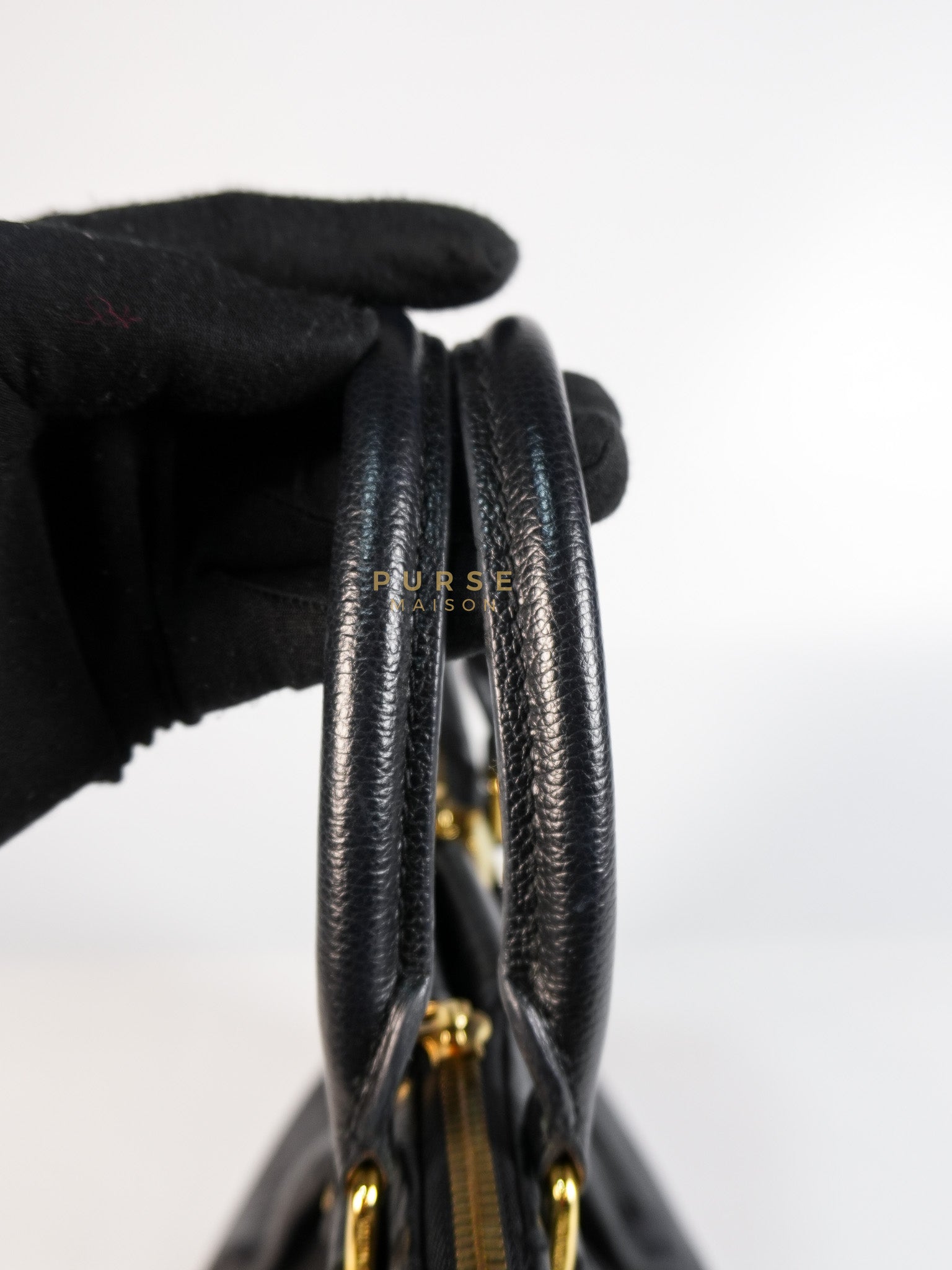 Mazarine PM Bag in Black Monogram Empreinte Leather & Gold Hardware (Date Code: DU2166) | Purse Maison Luxury Bags Shop