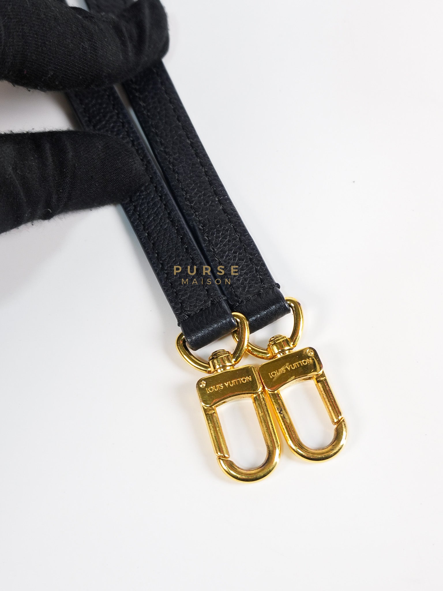 Mazarine PM Bag in Black Monogram Empreinte Leather & Gold Hardware (Date Code: DU2166) | Purse Maison Luxury Bags Shop