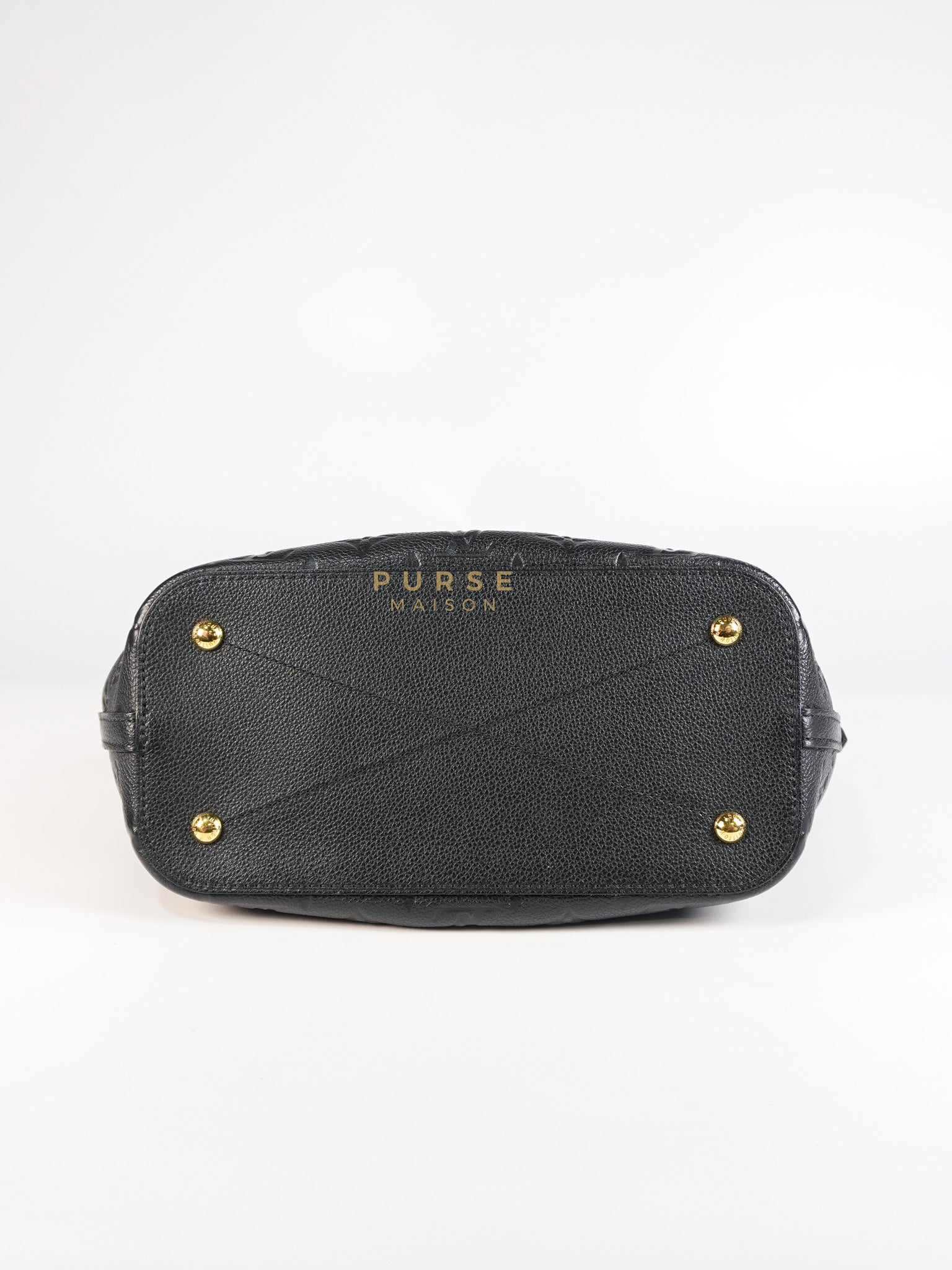 Mazarine PM Bag in Black Monogram Empreinte Leather & Gold Hardware (Date Code: DU2166) | Purse Maison Luxury Bags Shop