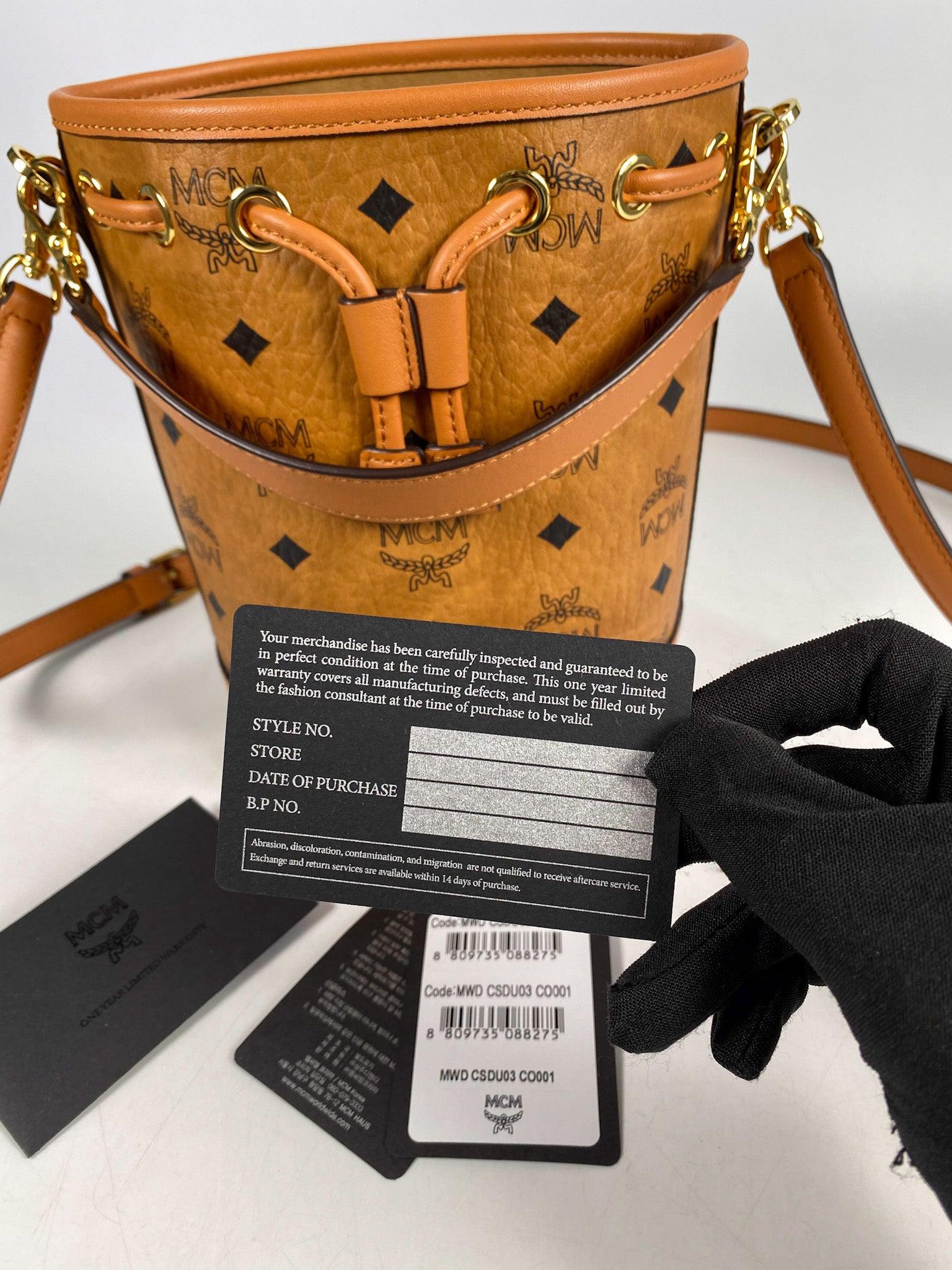 MCM Dessau Visetos Bucket Bag