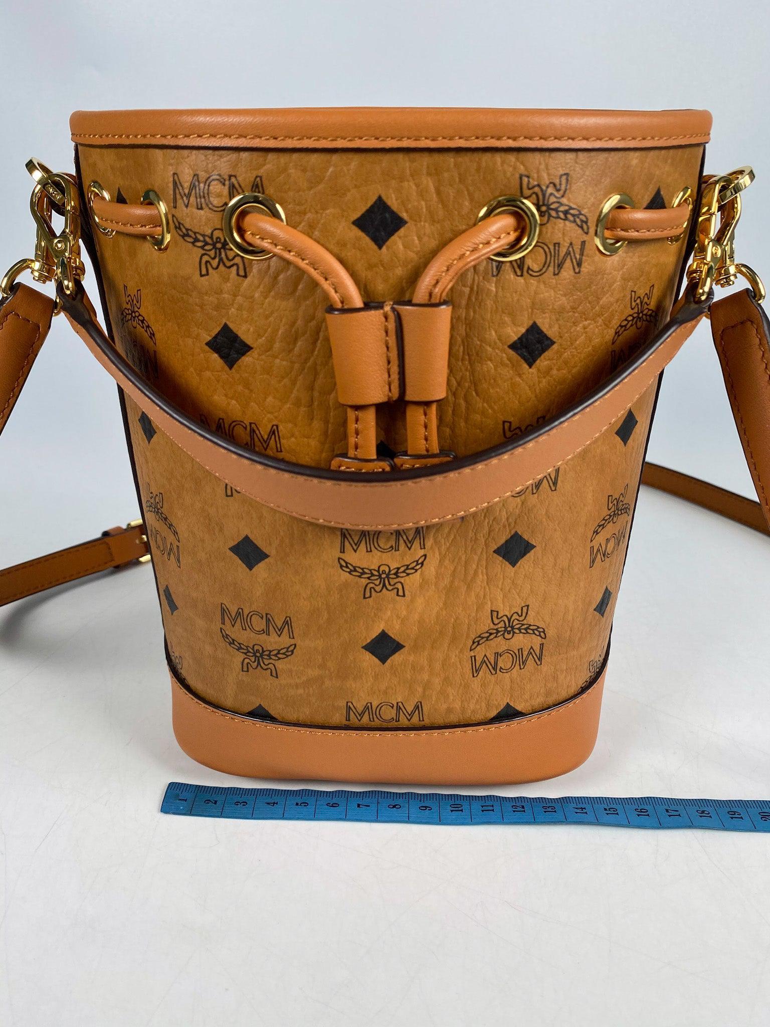 MCM Dessau Visetos Bucket Bag