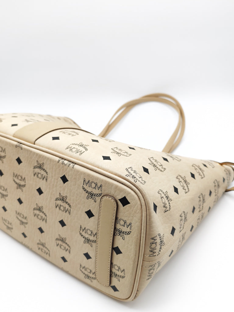 Liz Reversible Beige Shopping Tote Bag | Purse Maison Luxury Bags Shop