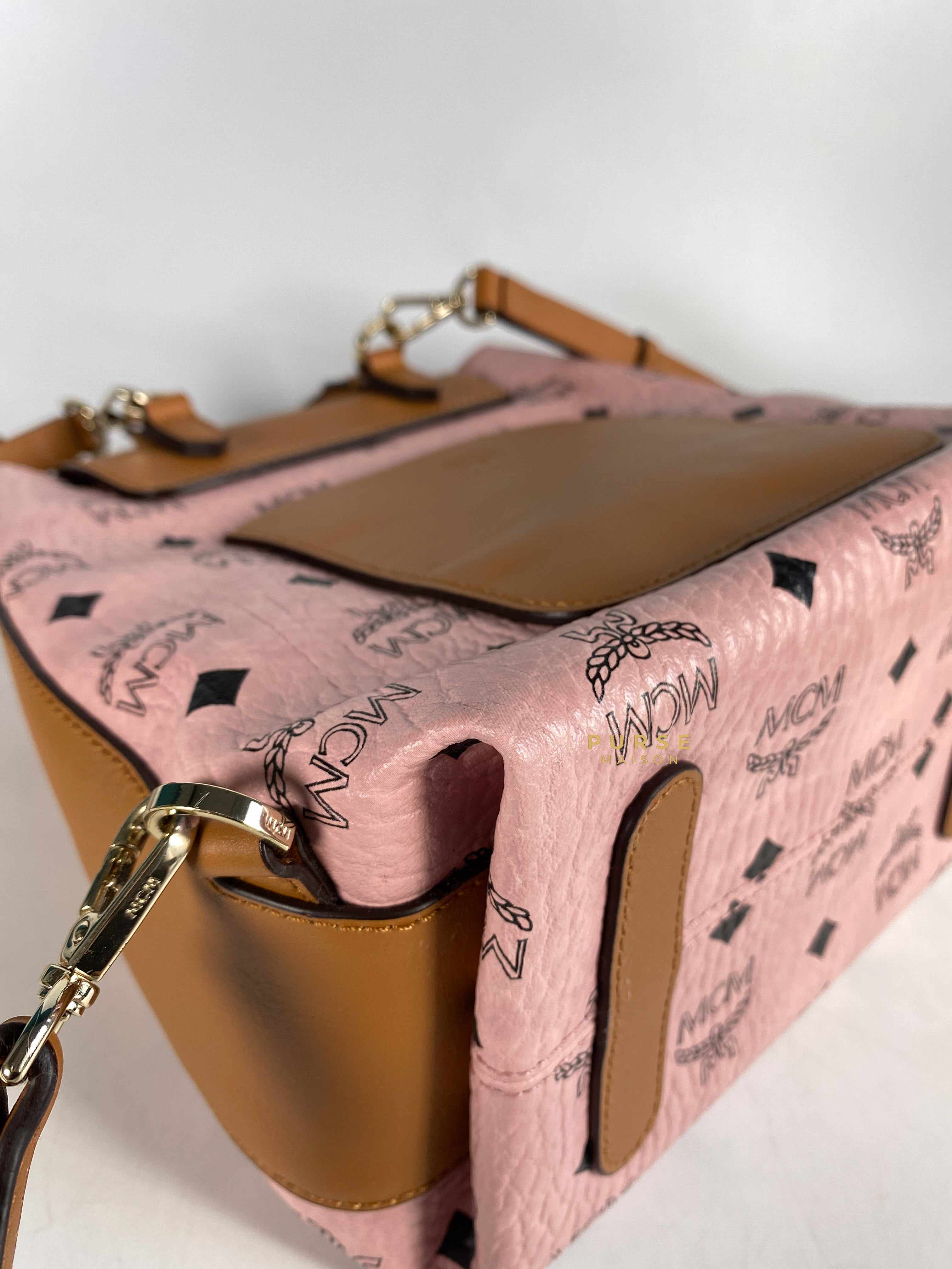 Mcm sling bag online pink