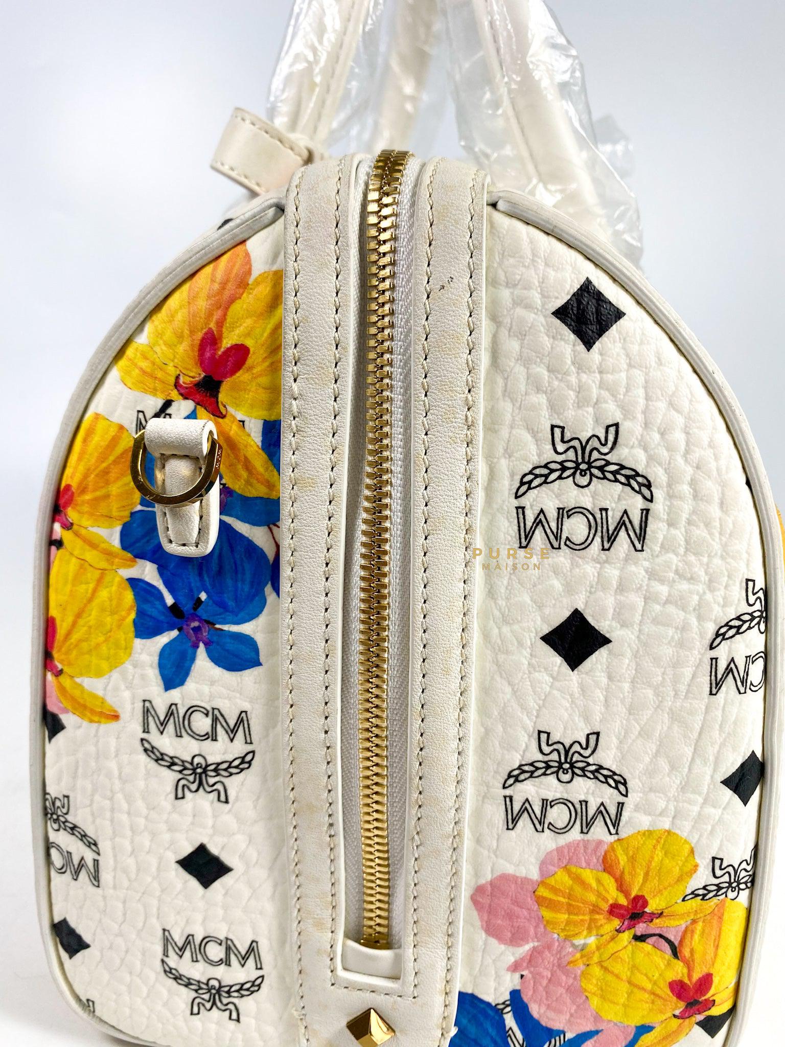 Mcm purse best sale with flowers