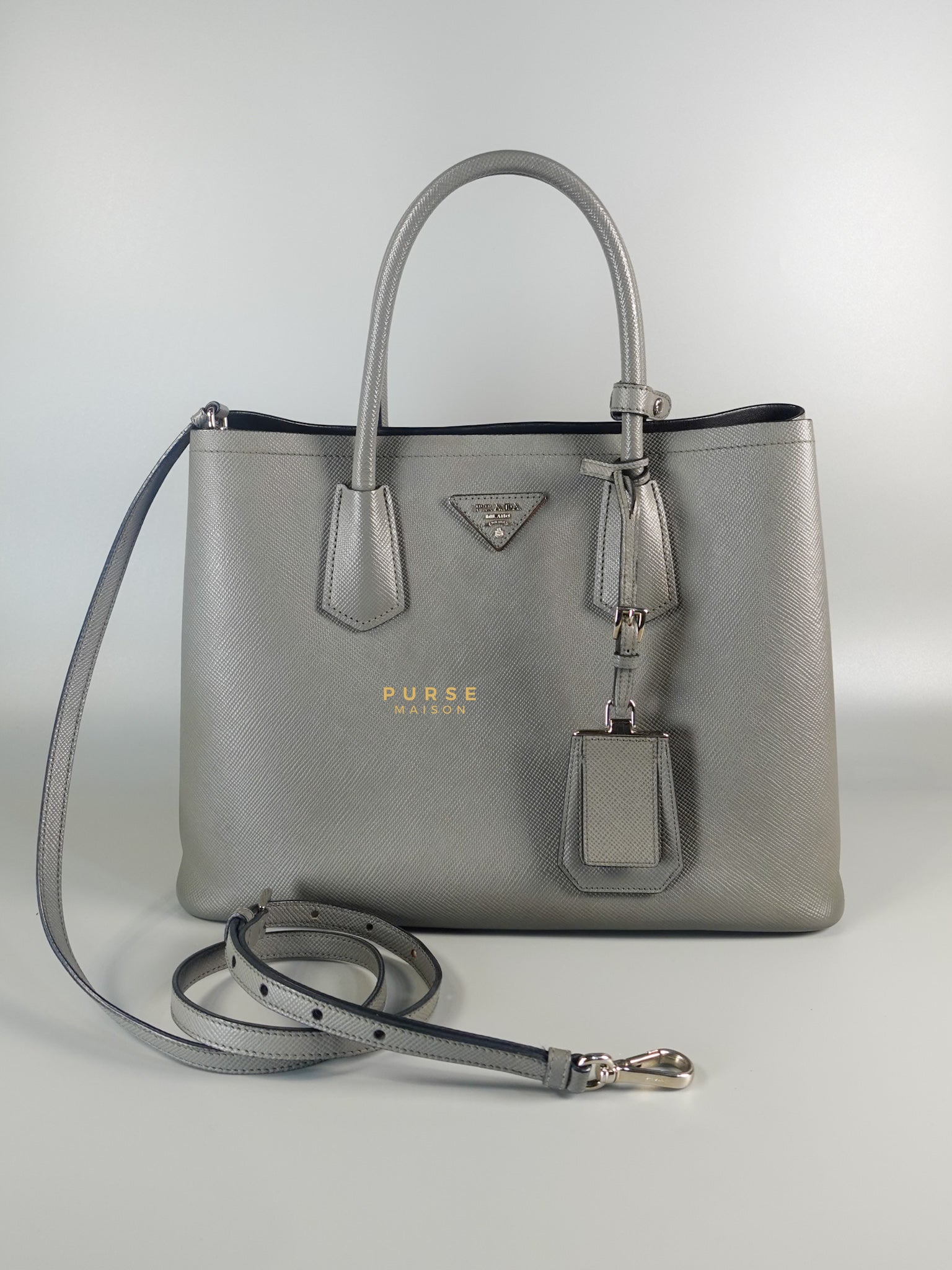 Prada grey purse sale