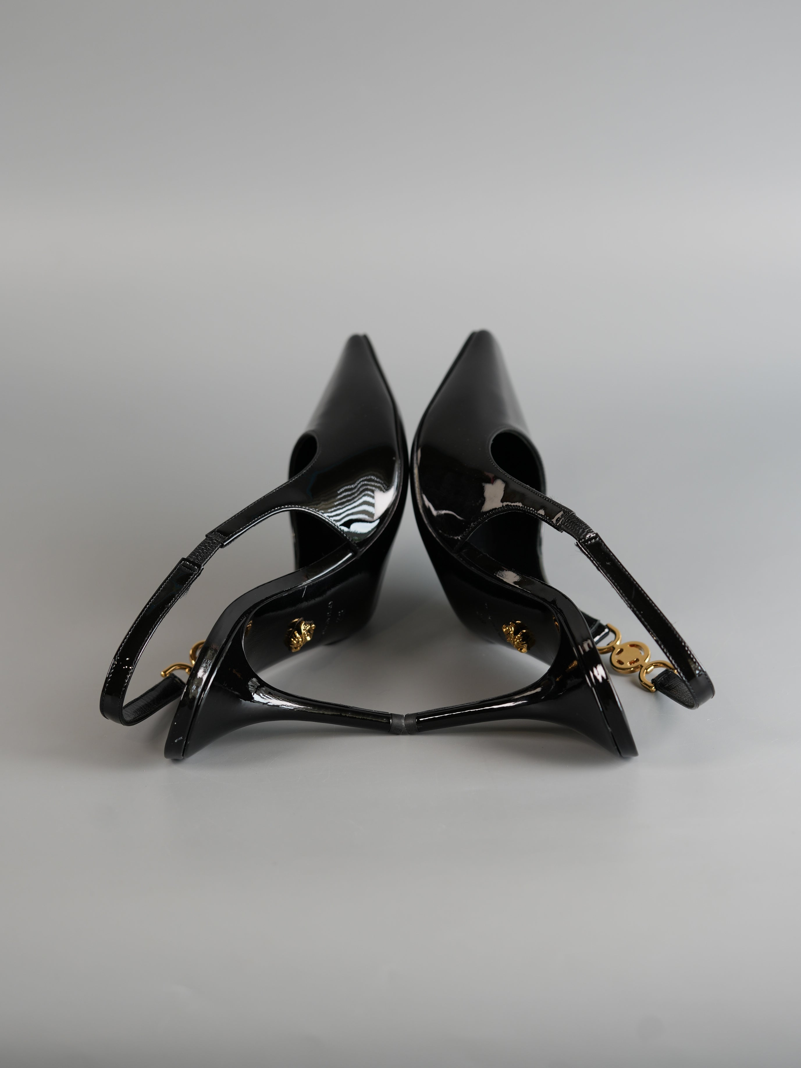 Medusa ‘95 Slingback Pump in Black Patent Leather Size 38 (27cm) | Purse Maison Luxury Bags Shop