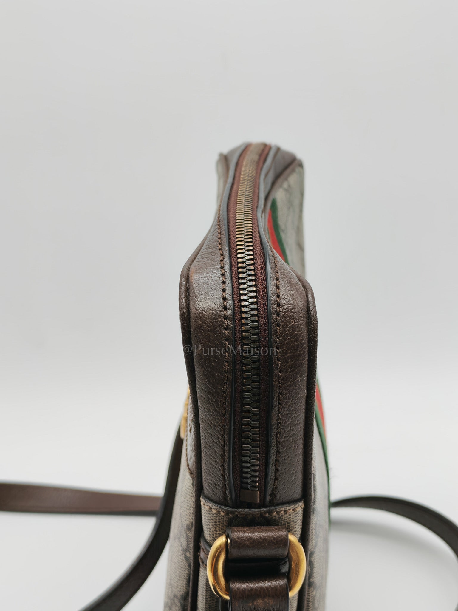 Ophidia Messenger Bag Small in GG Supreme Canvas & Gold Hardware