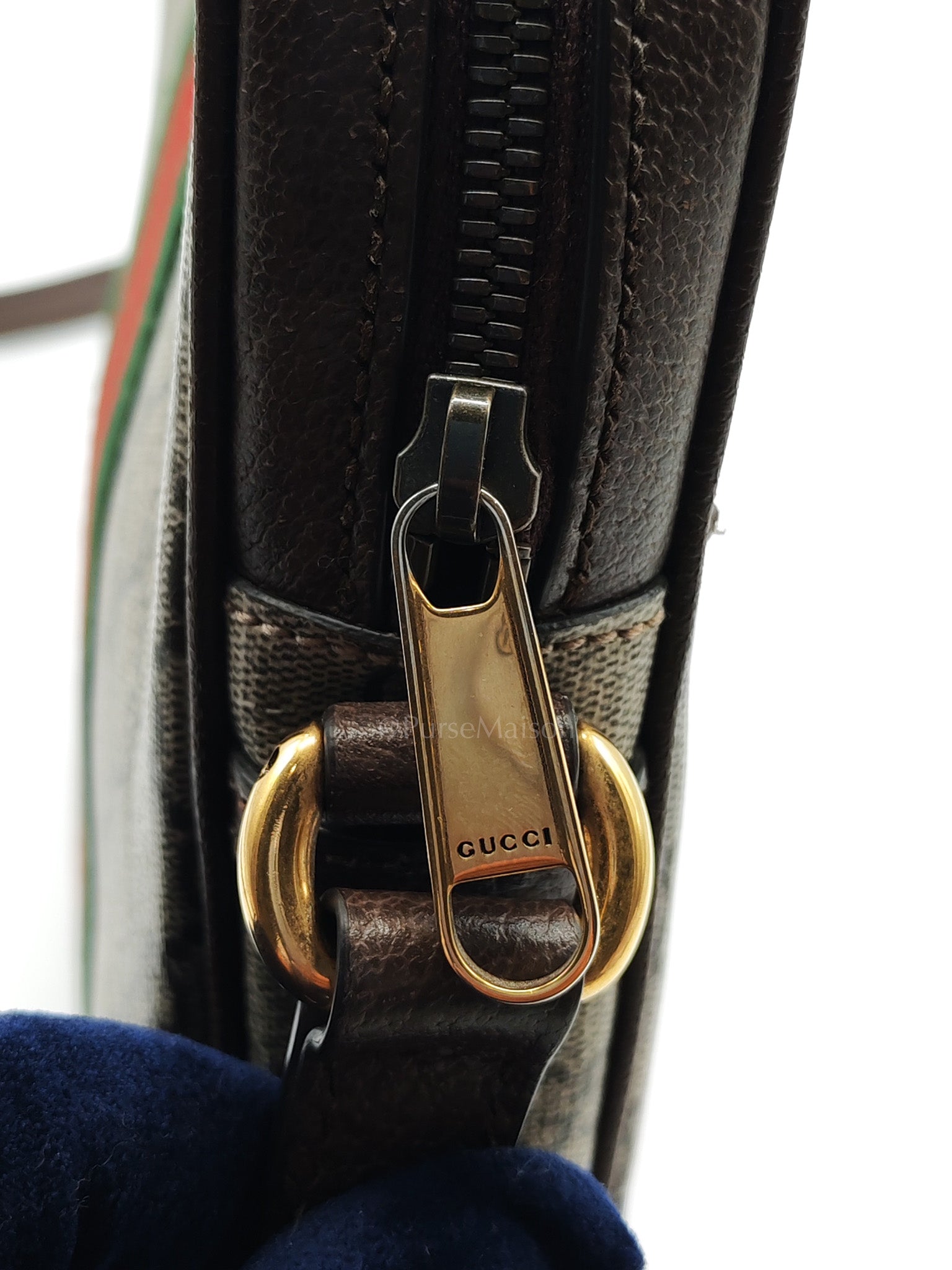 Ophidia Messenger Bag Small in GG Supreme Canvas & Gold Hardware