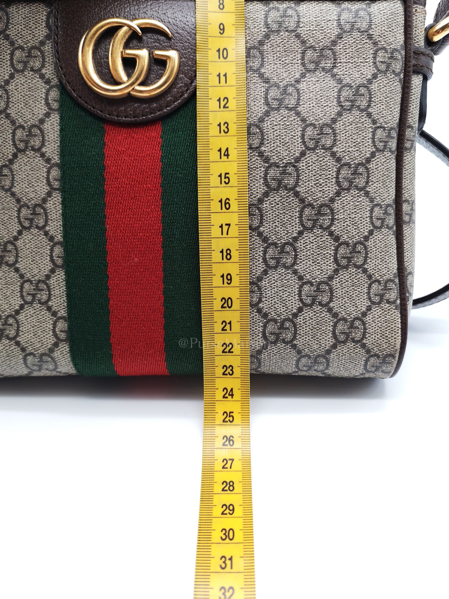 Ophidia Messenger Bag Small in GG Supreme Canvas & Gold Hardware