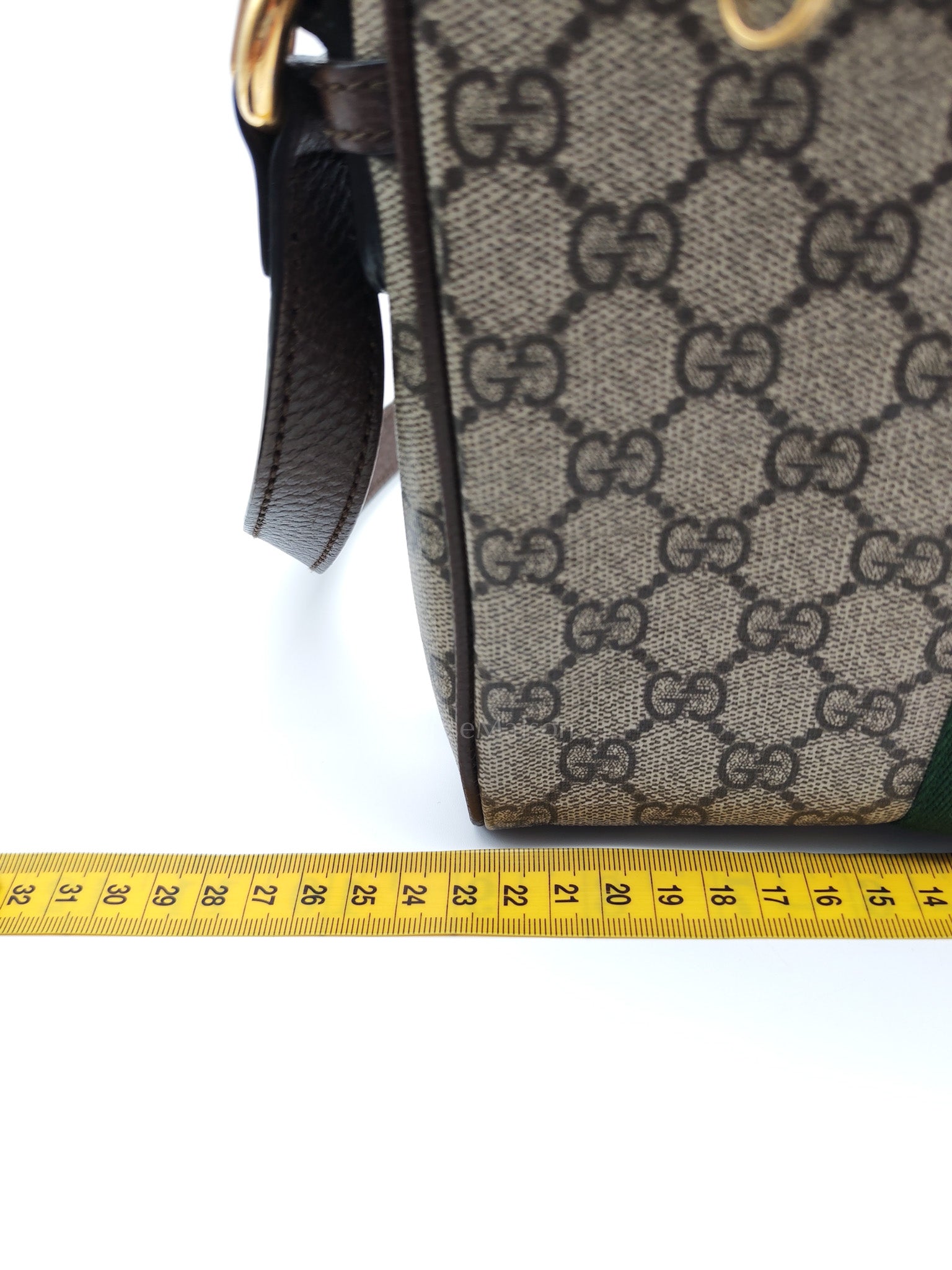 Ophidia Messenger Bag Small in GG Supreme Canvas & Gold Hardware