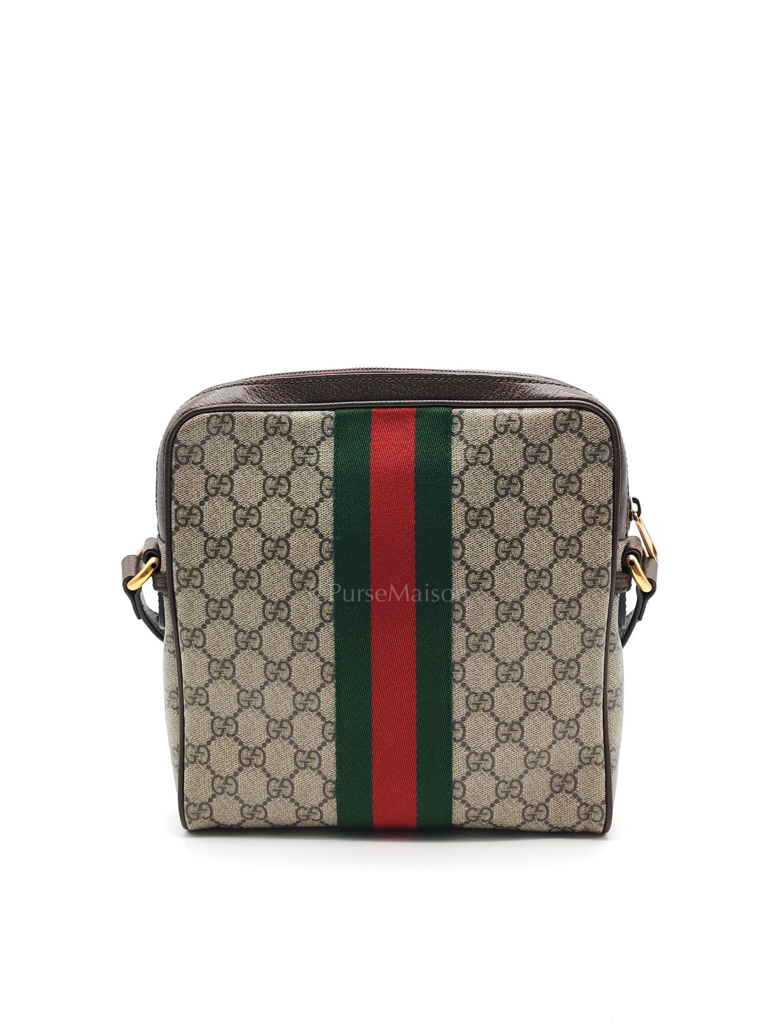 Ophidia Messenger Bag Small in GG Supreme Canvas & Gold Hardware