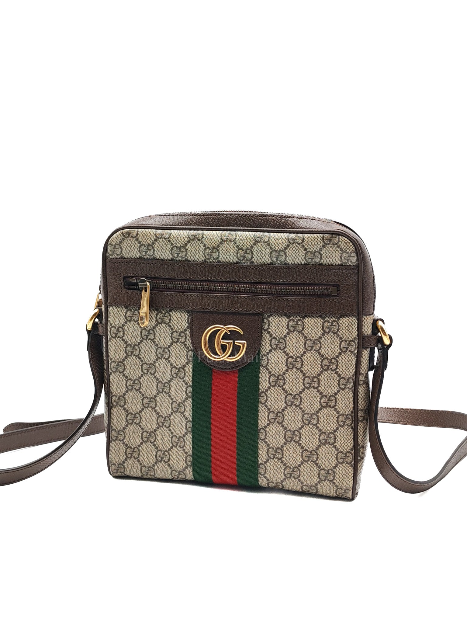 Ophidia Messenger Bag Small in GG Supreme Canvas & Gold Hardware