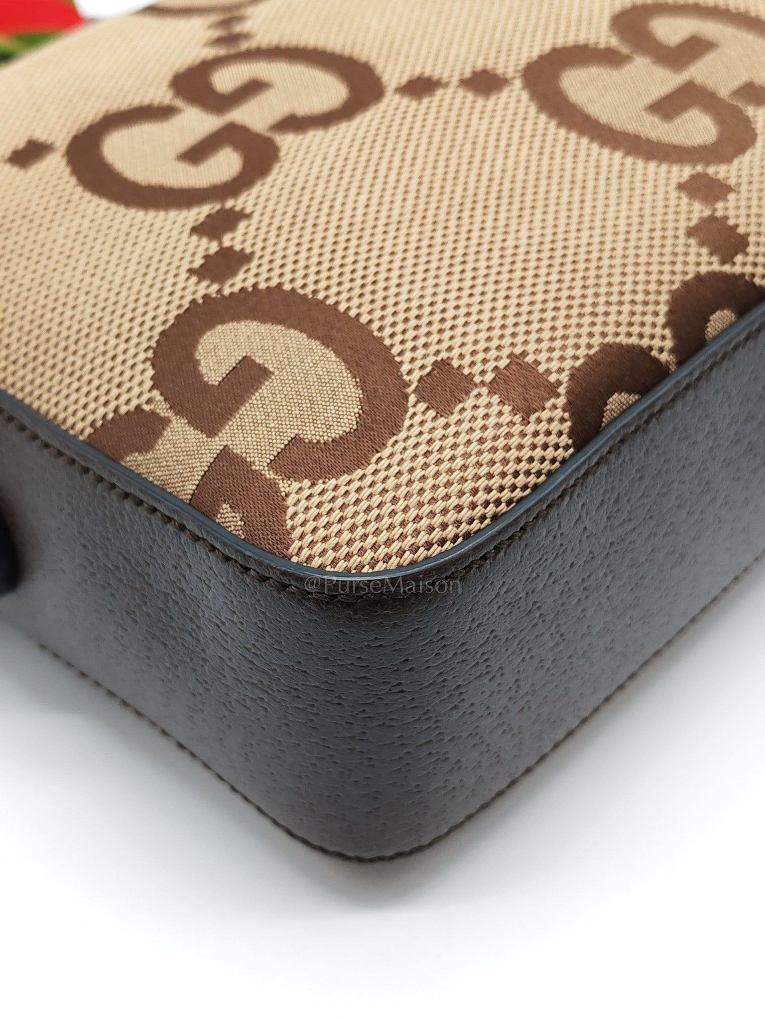 Messenger Bag in Ebony Jumbo GG Canvas | Purse Maison Luxury Bags Shop