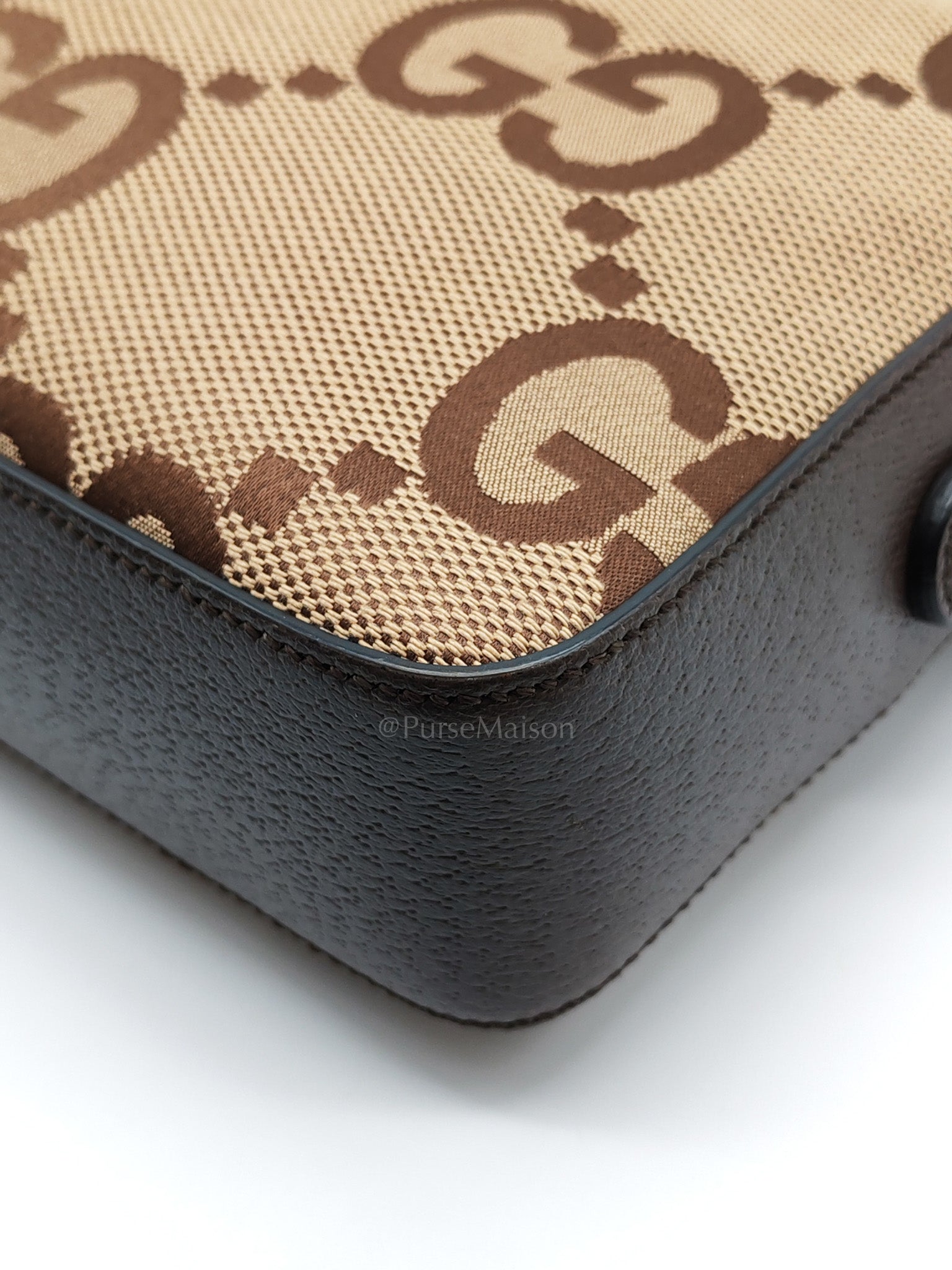 Messenger Bag in Ebony Jumbo GG Canvas | Purse Maison Luxury Bags Shop