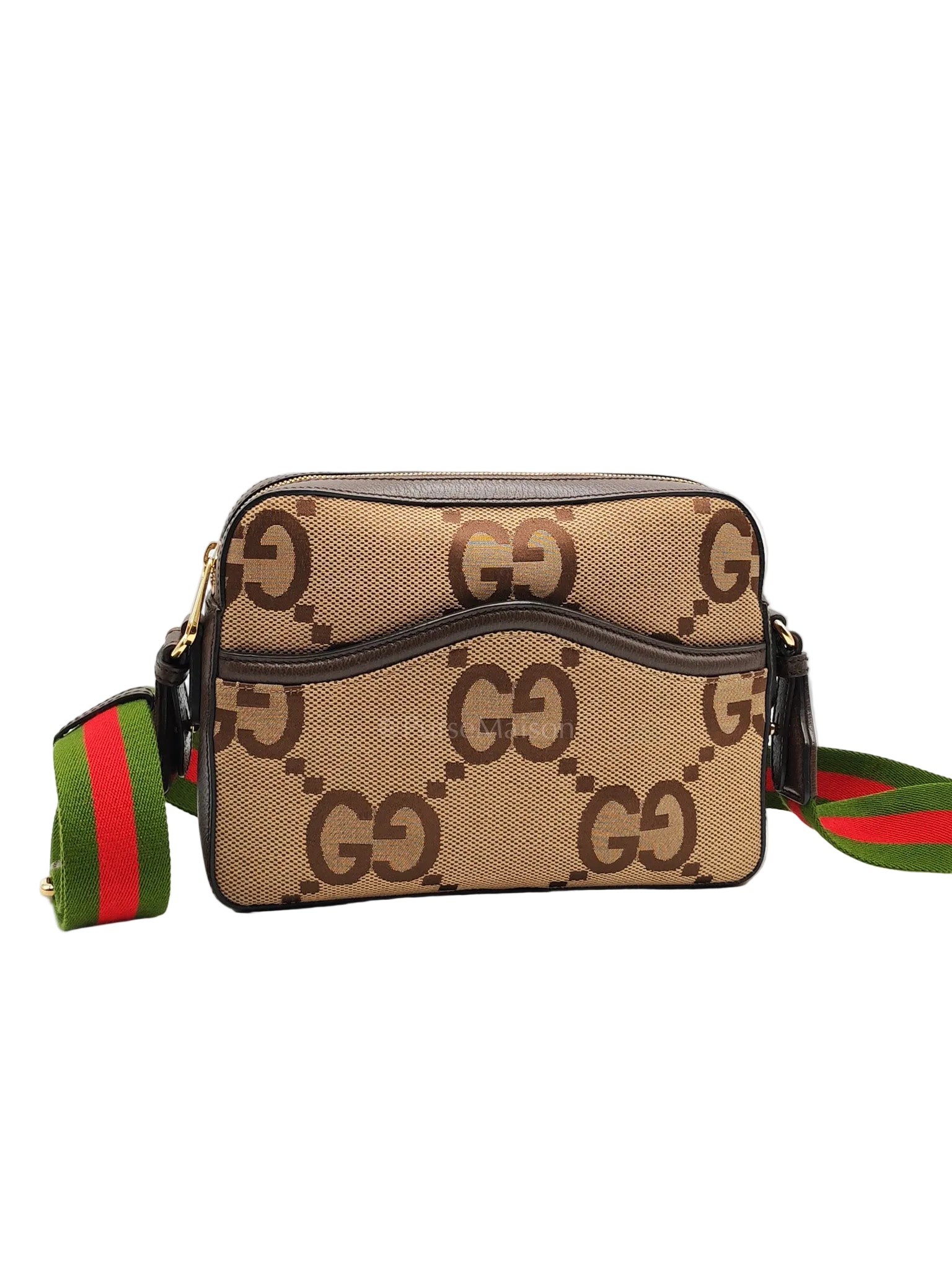 Messenger Bag in Ebony Jumbo GG Canvas | Purse Maison Luxury Bags Shop