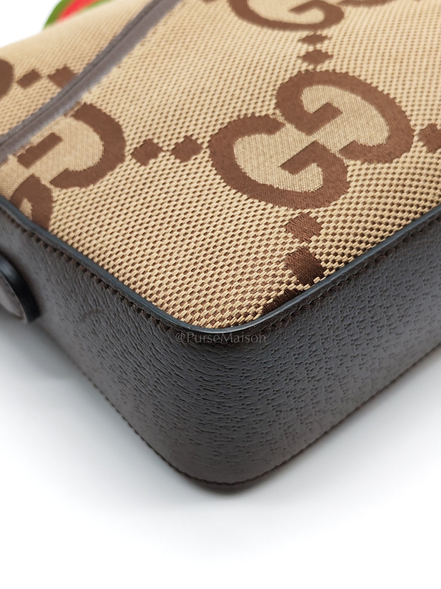 Messenger Bag in Ebony Jumbo GG Canvas | Purse Maison Luxury Bags Shop