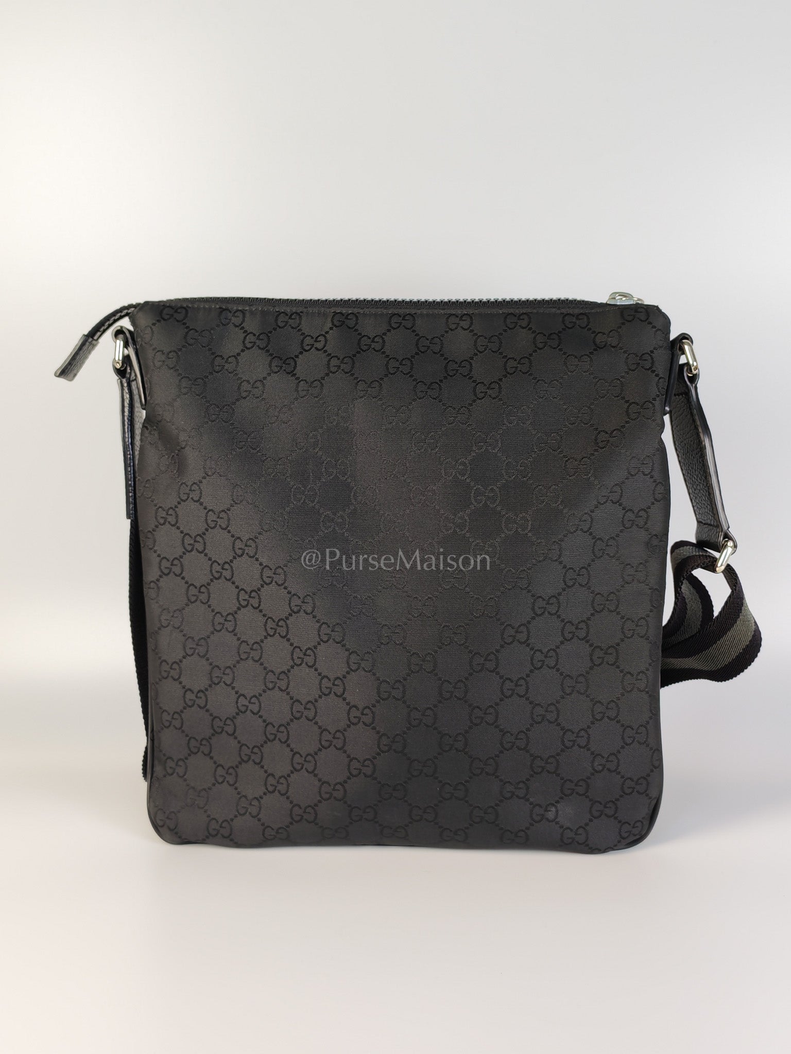 Messenger Bag in GG Guccissima Web Black Canvas | Purse Maison Luxury Bags Shop