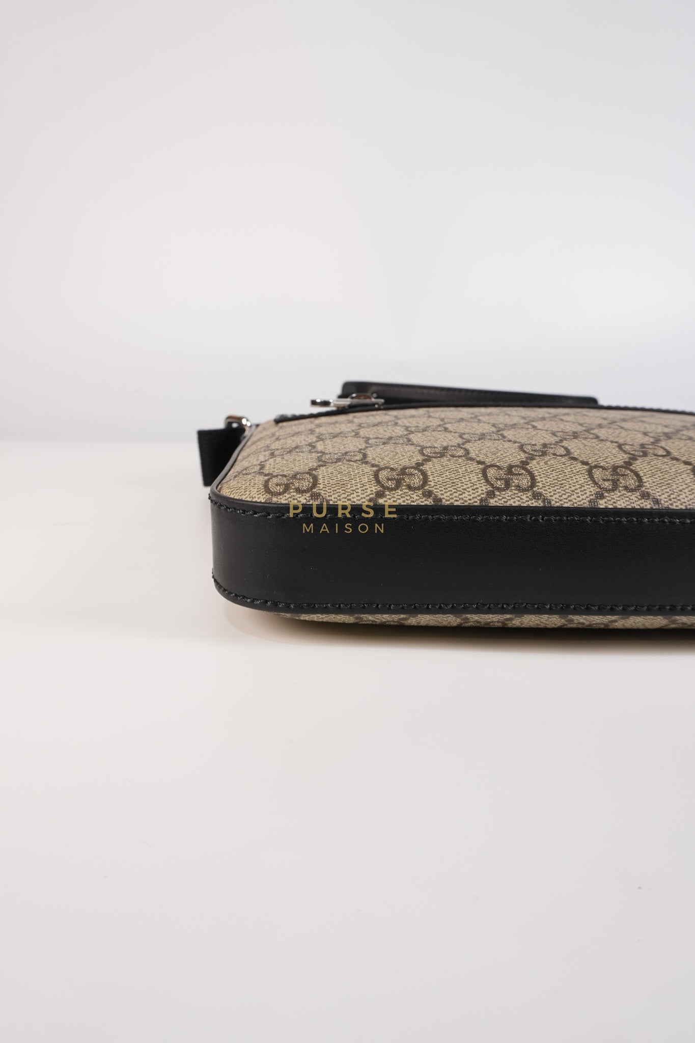 Messenger Bag in GG Supreme Canvas & Silver Hardware | Purse Maison Luxury Bags Shop