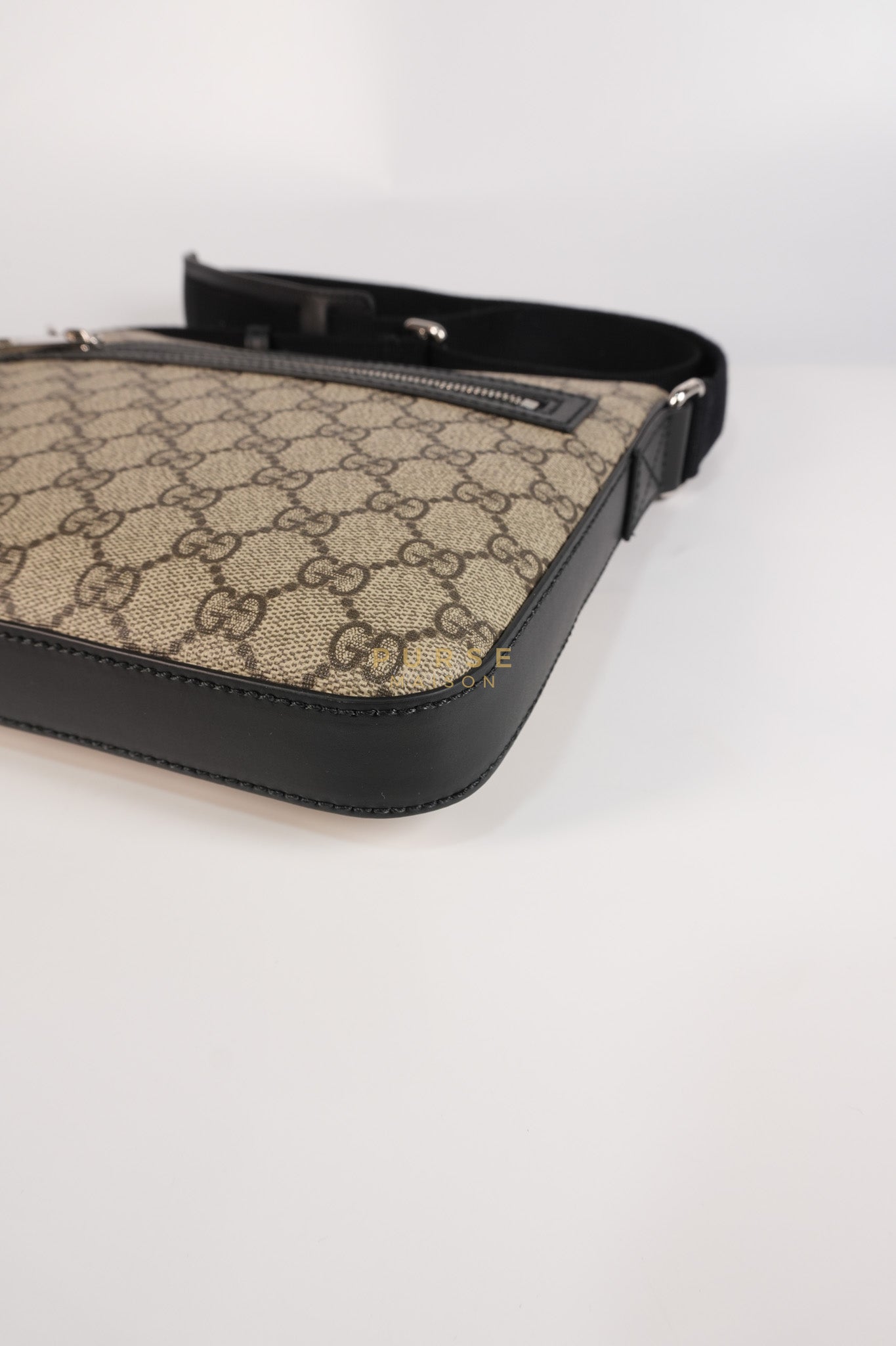 Messenger Bag in GG Supreme Canvas & Silver Hardware | Purse Maison Luxury Bags Shop