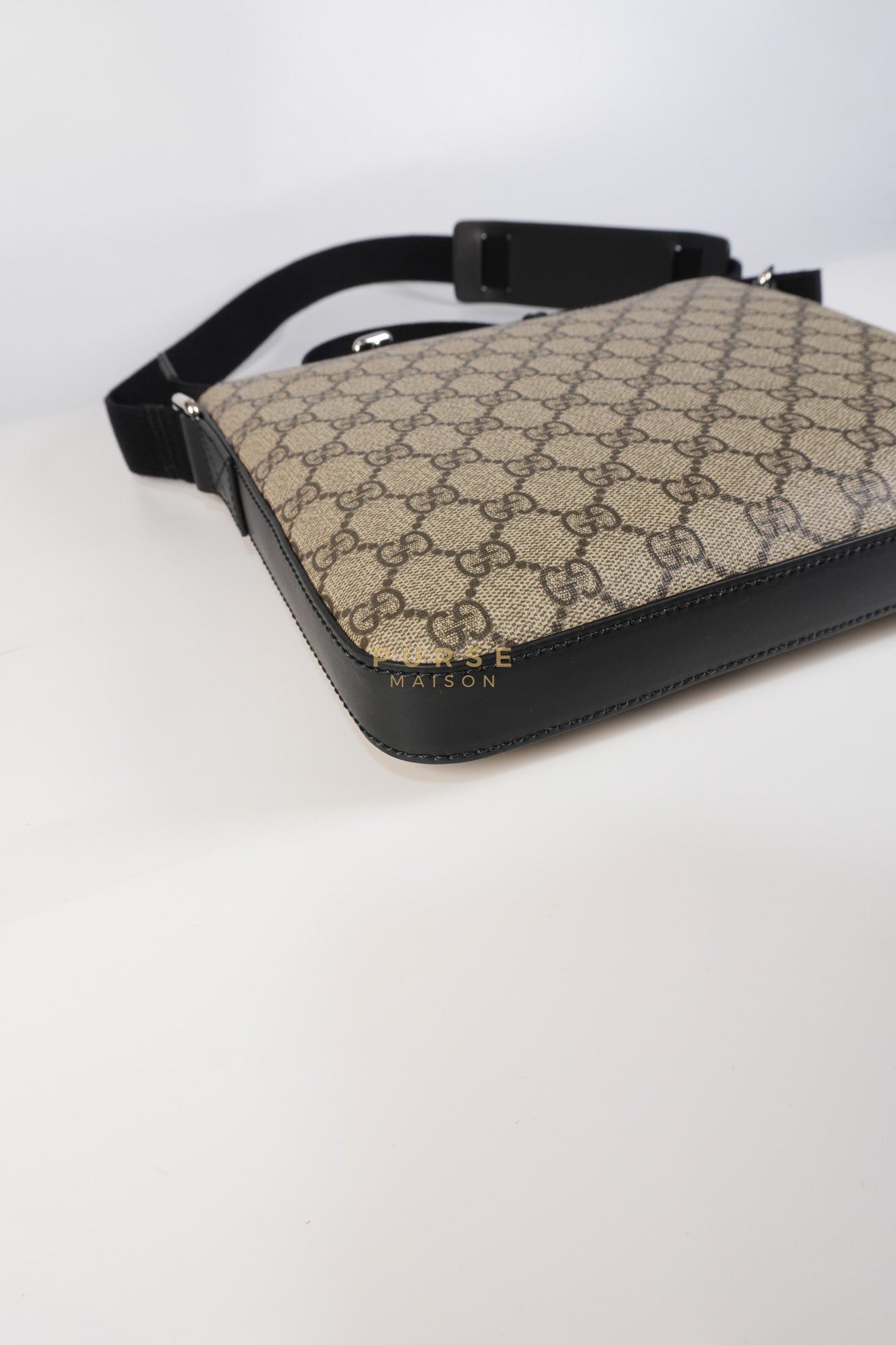 Messenger Bag in GG Supreme Canvas & Silver Hardware | Purse Maison Luxury Bags Shop