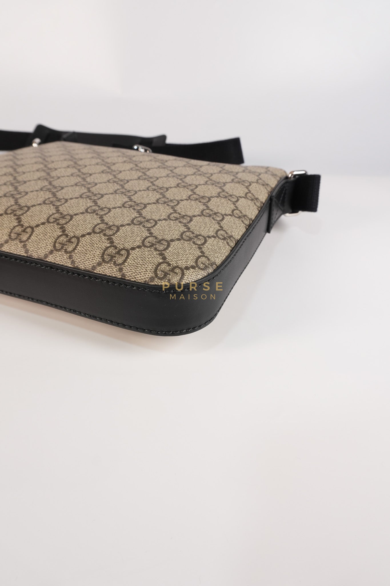 Messenger Bag in GG Supreme Canvas & Silver Hardware | Purse Maison Luxury Bags Shop
