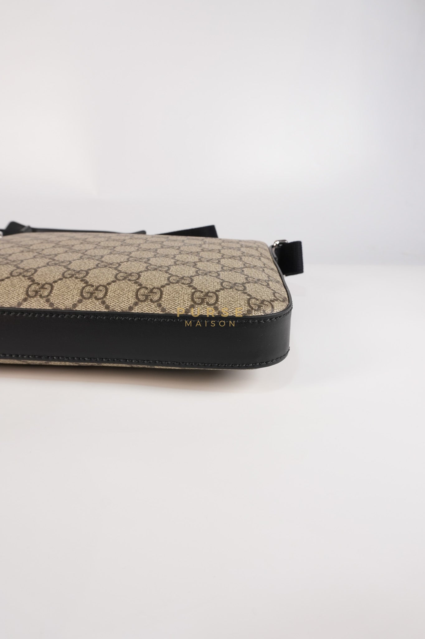 Messenger Bag in GG Supreme Canvas & Silver Hardware | Purse Maison Luxury Bags Shop