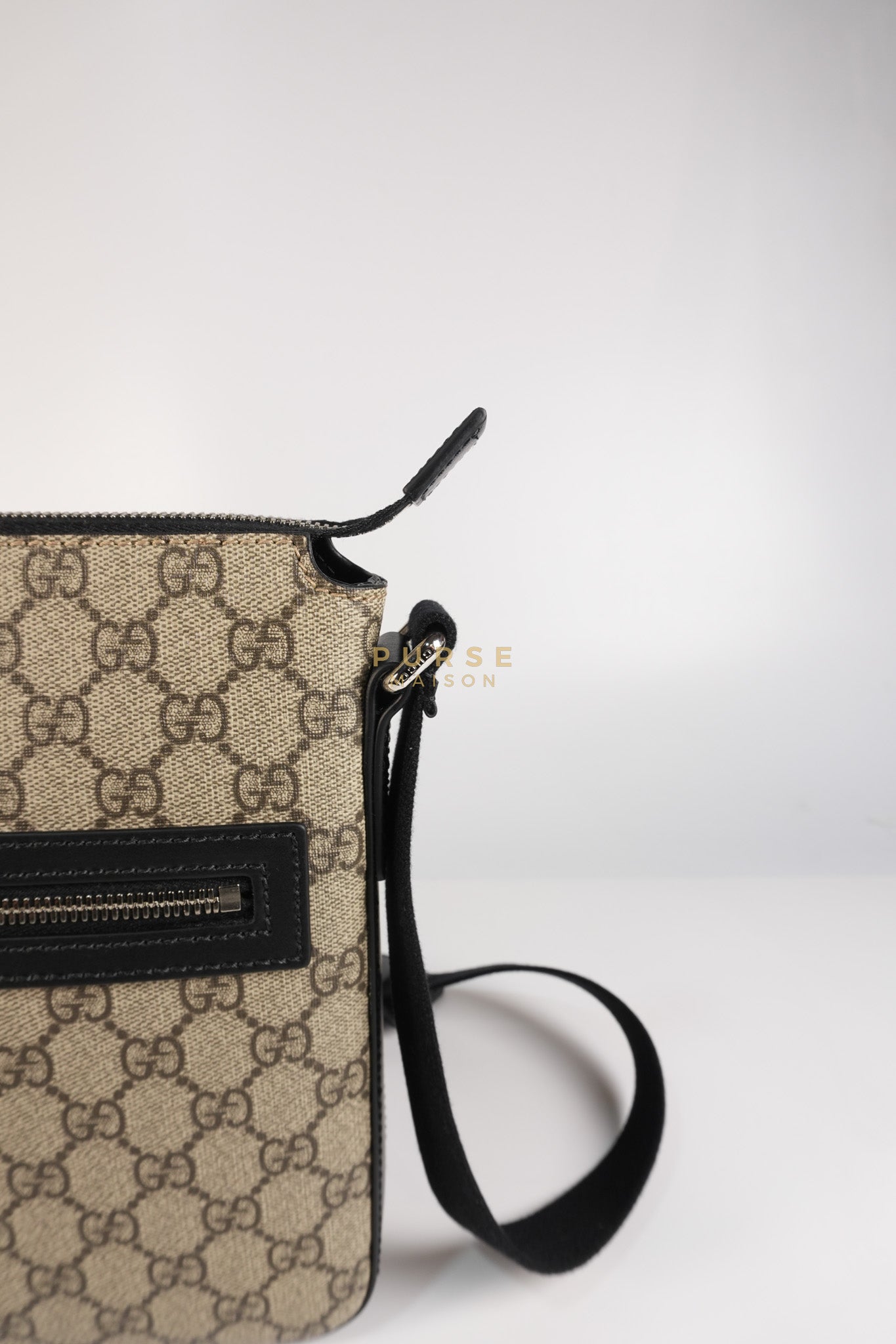 Messenger Bag in GG Supreme Canvas & Silver Hardware | Purse Maison Luxury Bags Shop