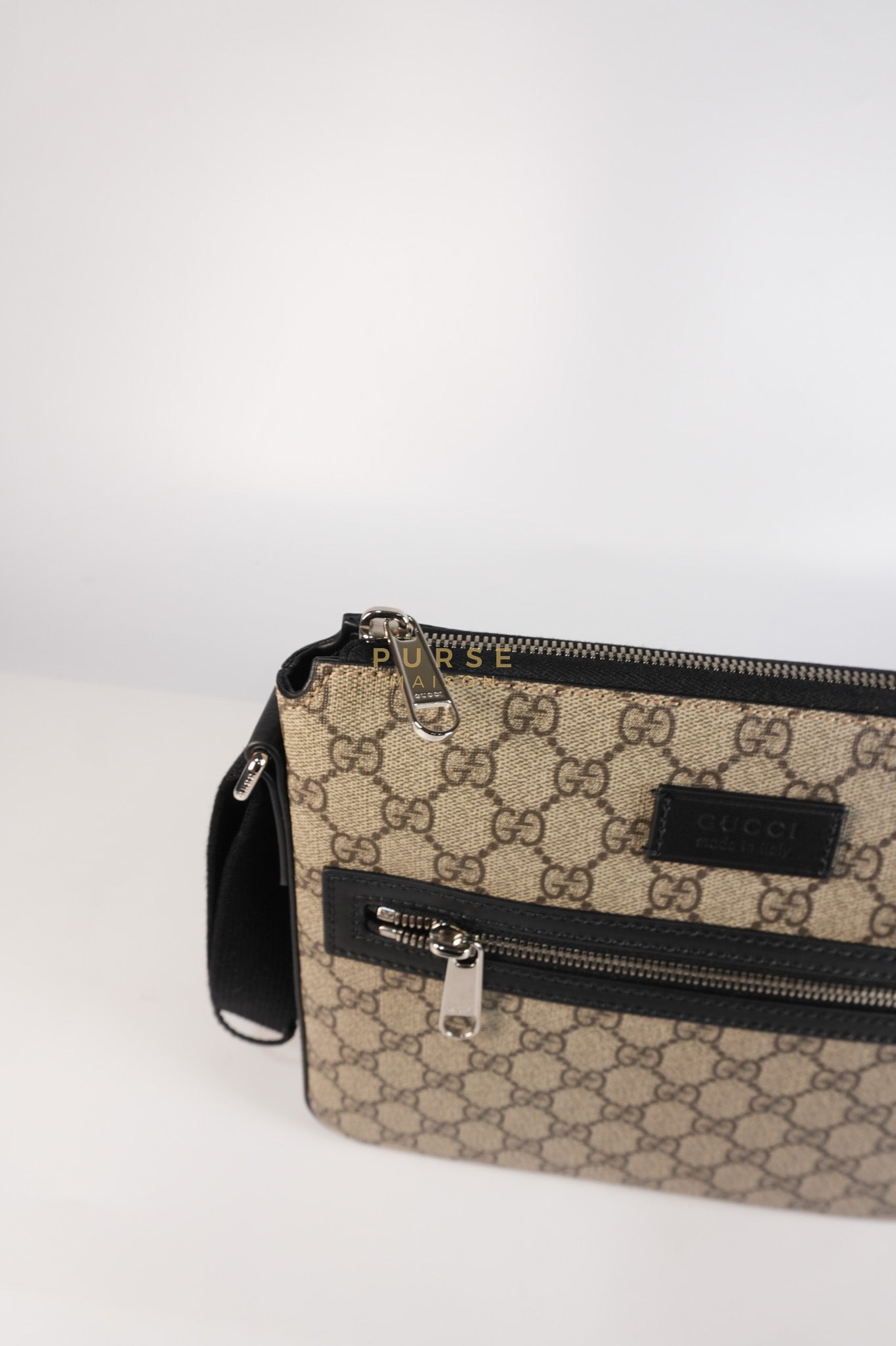 Messenger Bag in GG Supreme Canvas & Silver Hardware | Purse Maison Luxury Bags Shop