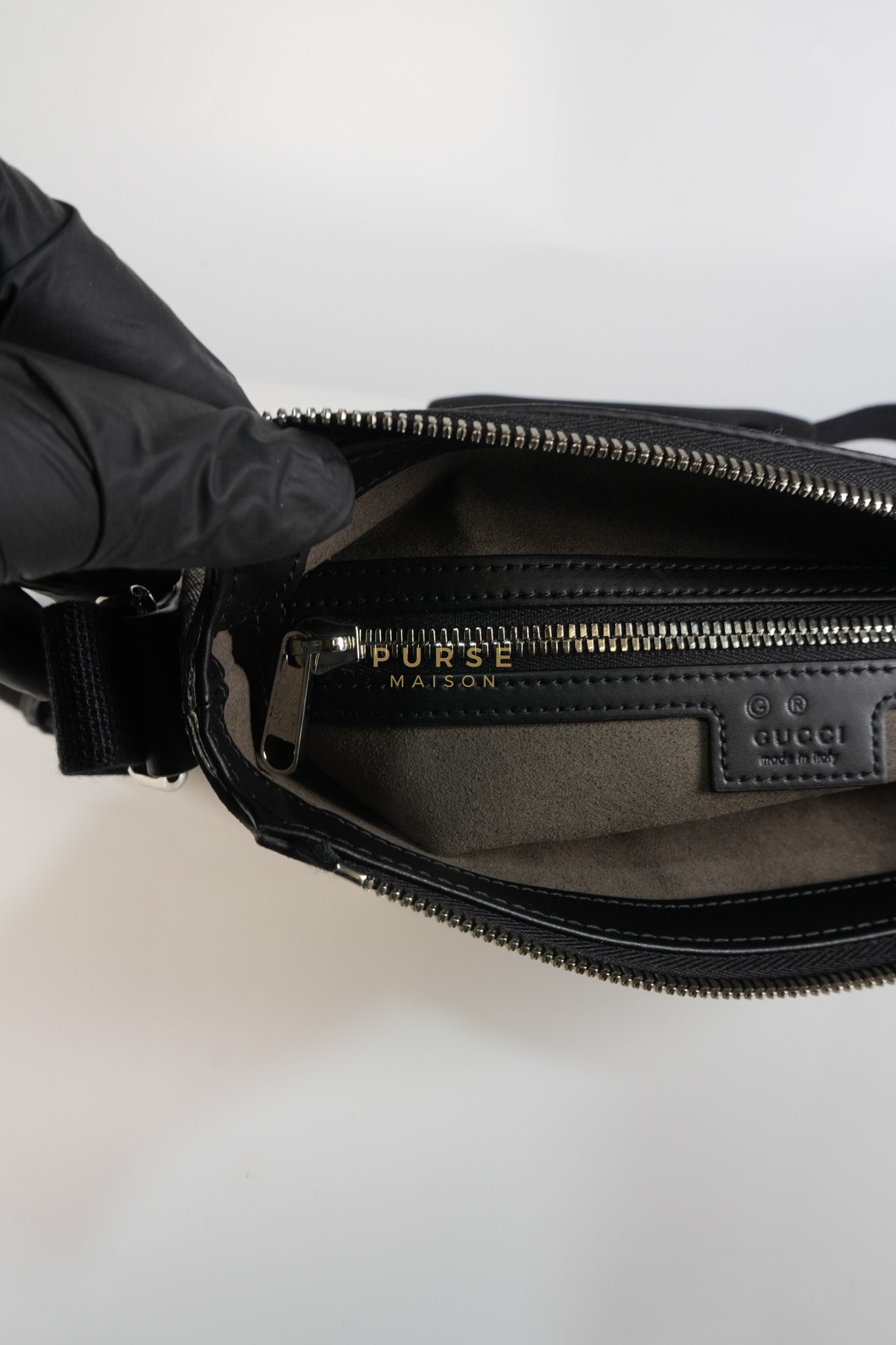 Messenger Bag in GG Supreme Canvas & Silver Hardware | Purse Maison Luxury Bags Shop