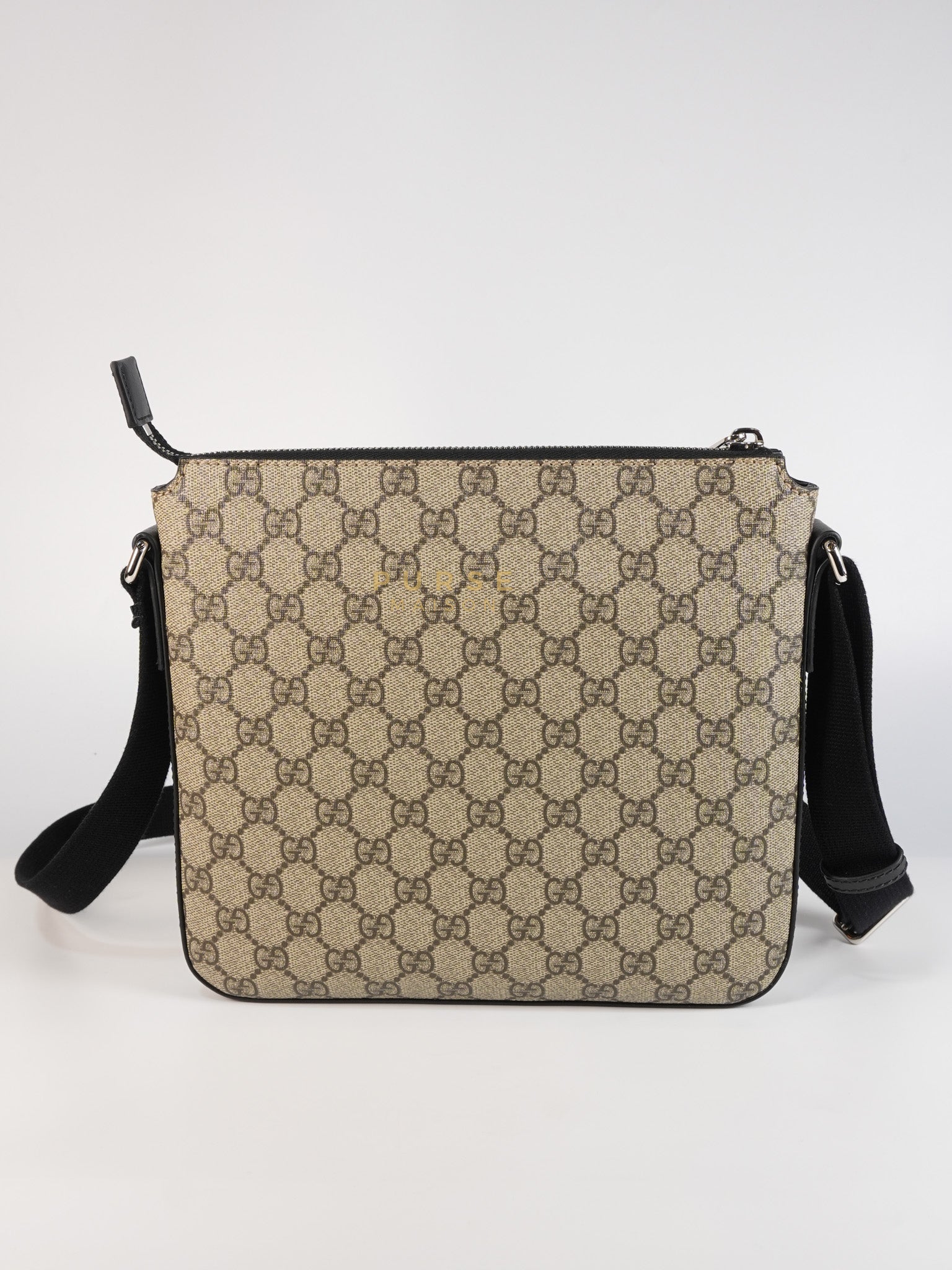 Messenger Bag in GG Supreme Canvas & Silver Hardware | Purse Maison Luxury Bags Shop