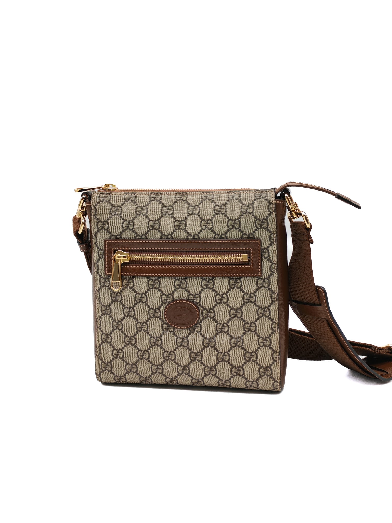 Messenger Bag Vintage in GG Supreme Canvas & Interlocking G Patch | Purse Maison Luxury Bags Shop