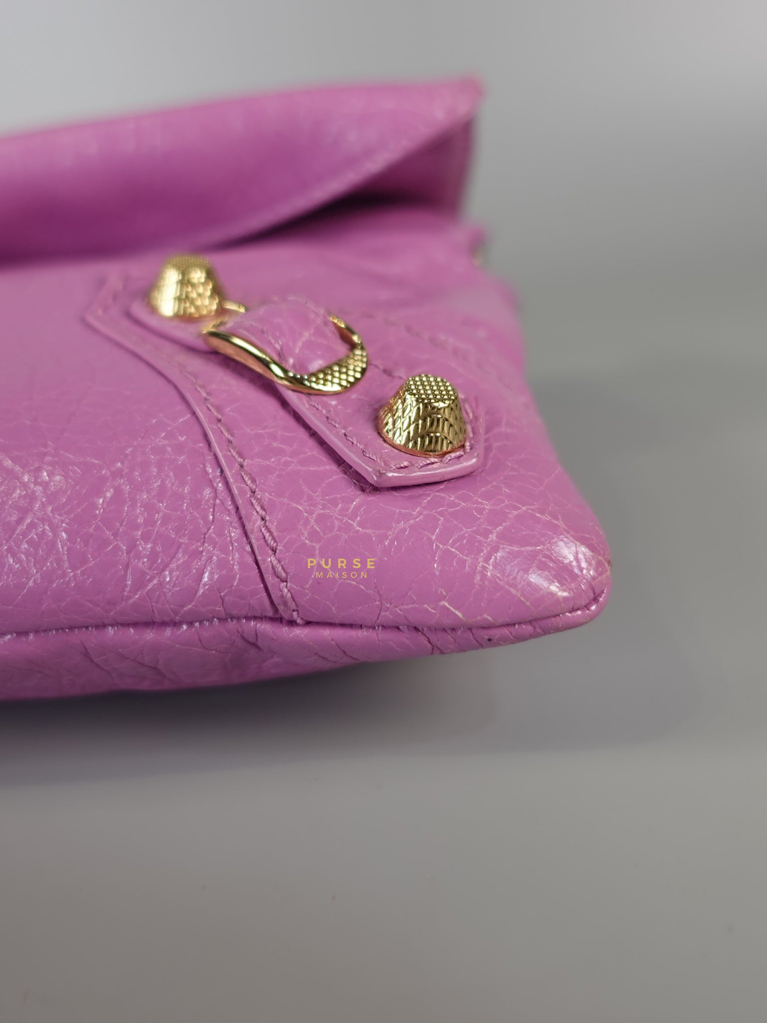 Metallic Edge Pink Envelope Sling Bag | Purse Maison Luxury Bags Shop