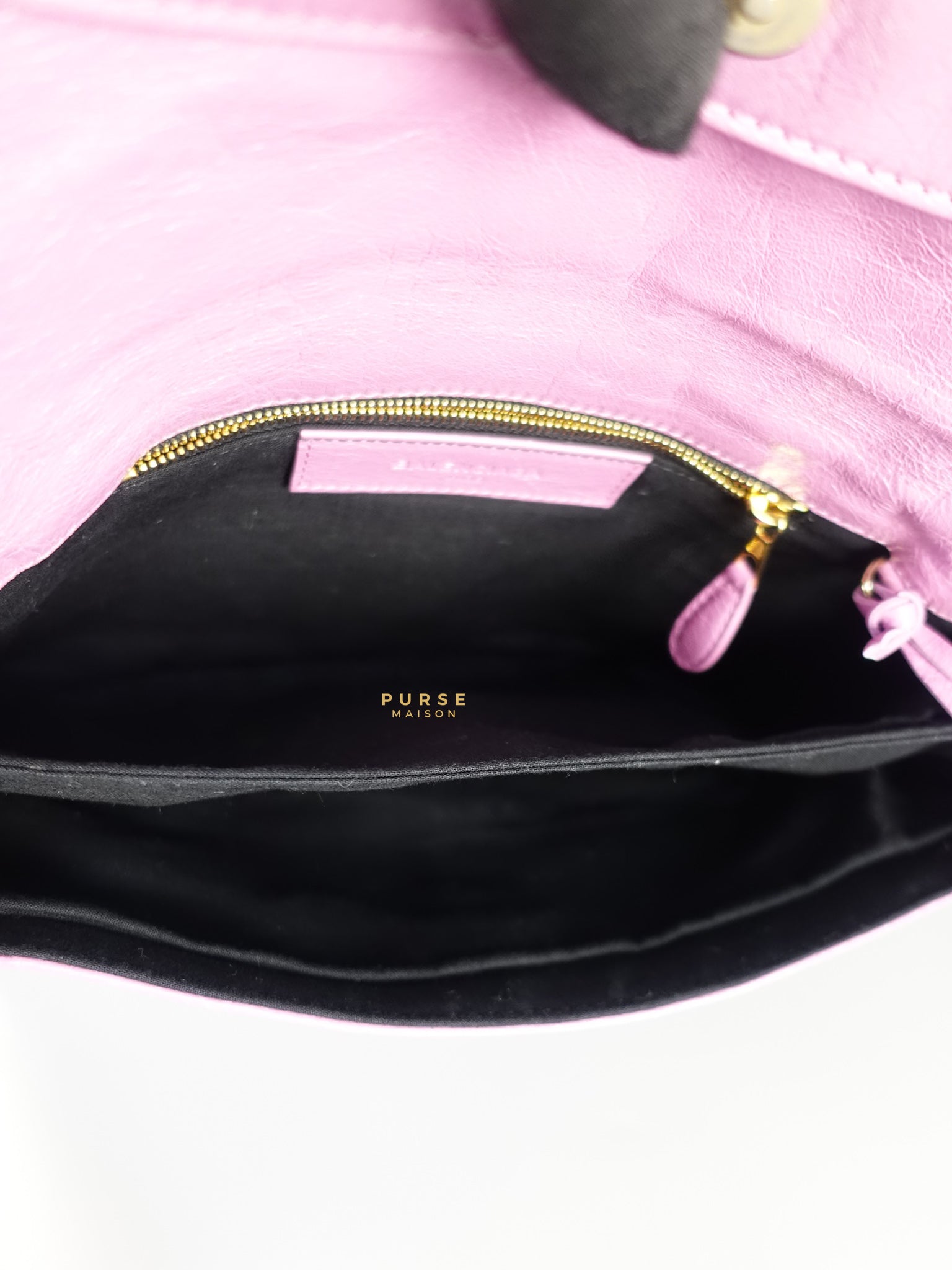 Metallic Edge Pink Envelope Sling Bag | Purse Maison Luxury Bags Shop