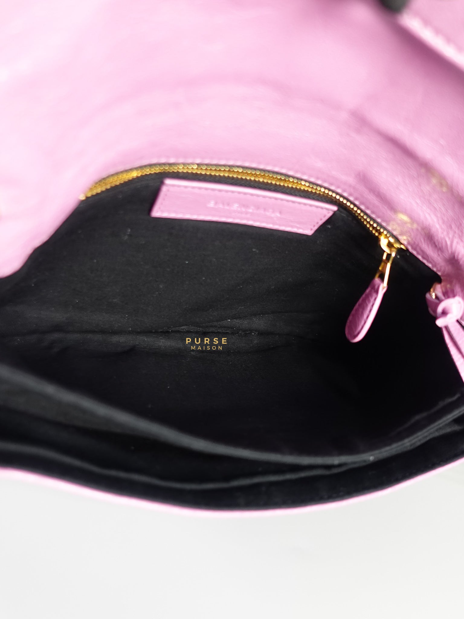 Metallic Edge Pink Envelope Sling Bag | Purse Maison Luxury Bags Shop
