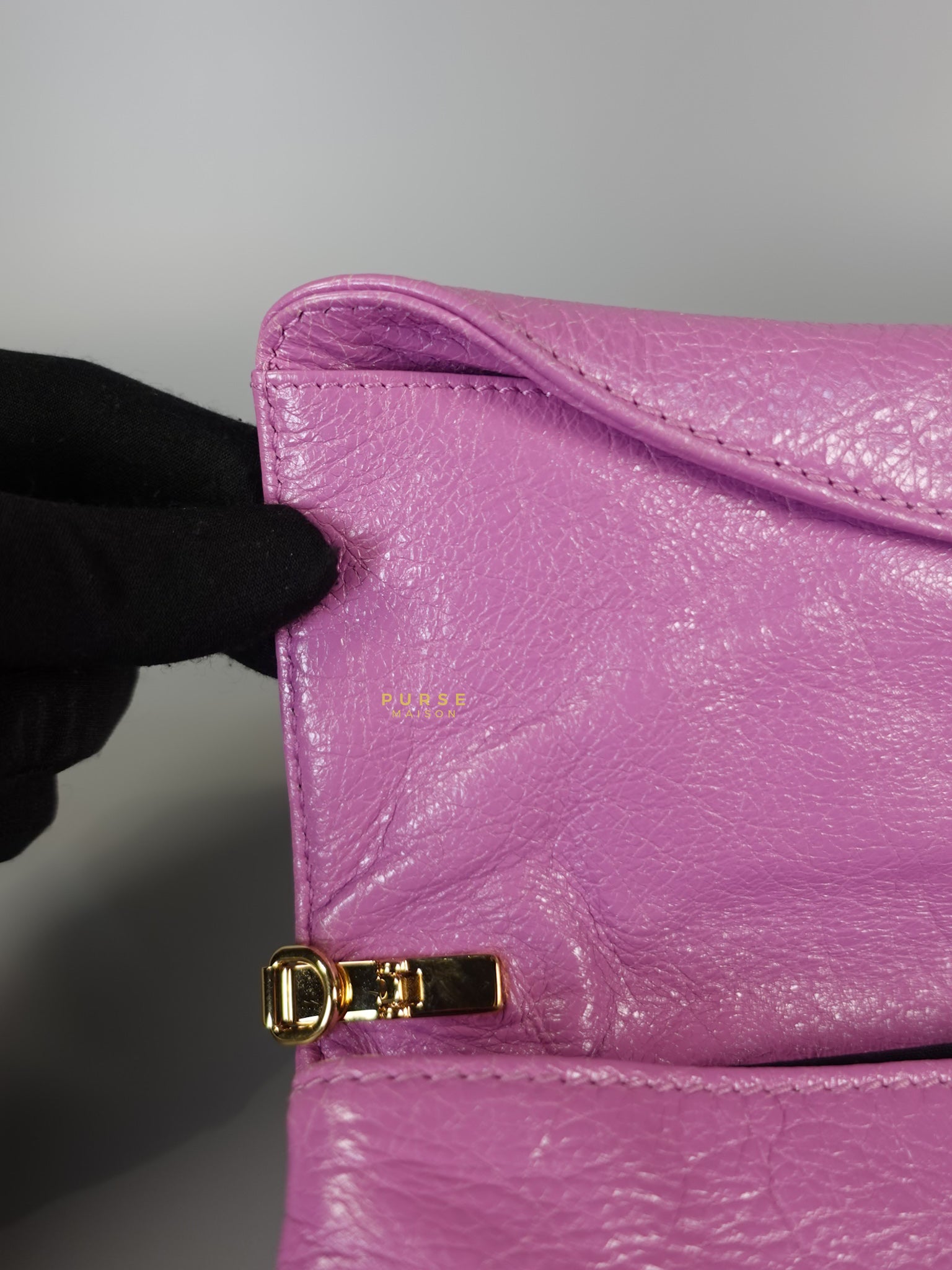 Metallic Edge Pink Envelope Sling Bag | Purse Maison Luxury Bags Shop