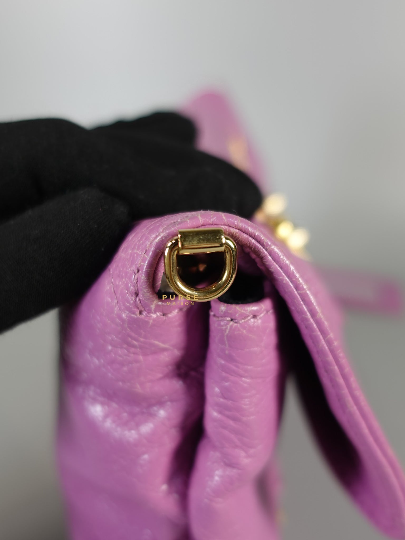 Metallic Edge Pink Envelope Sling Bag | Purse Maison Luxury Bags Shop