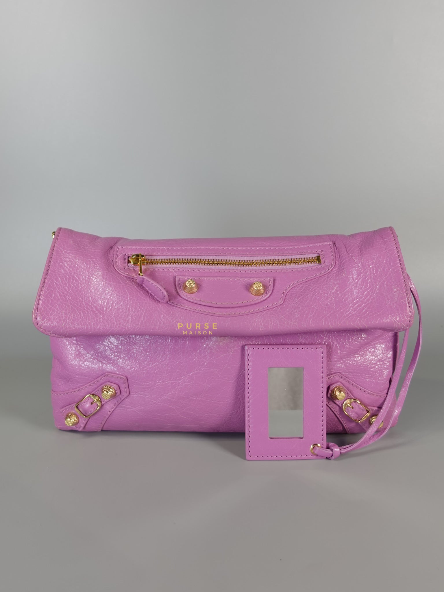 Metallic Edge Pink Envelope Sling Bag | Purse Maison Luxury Bags Shop