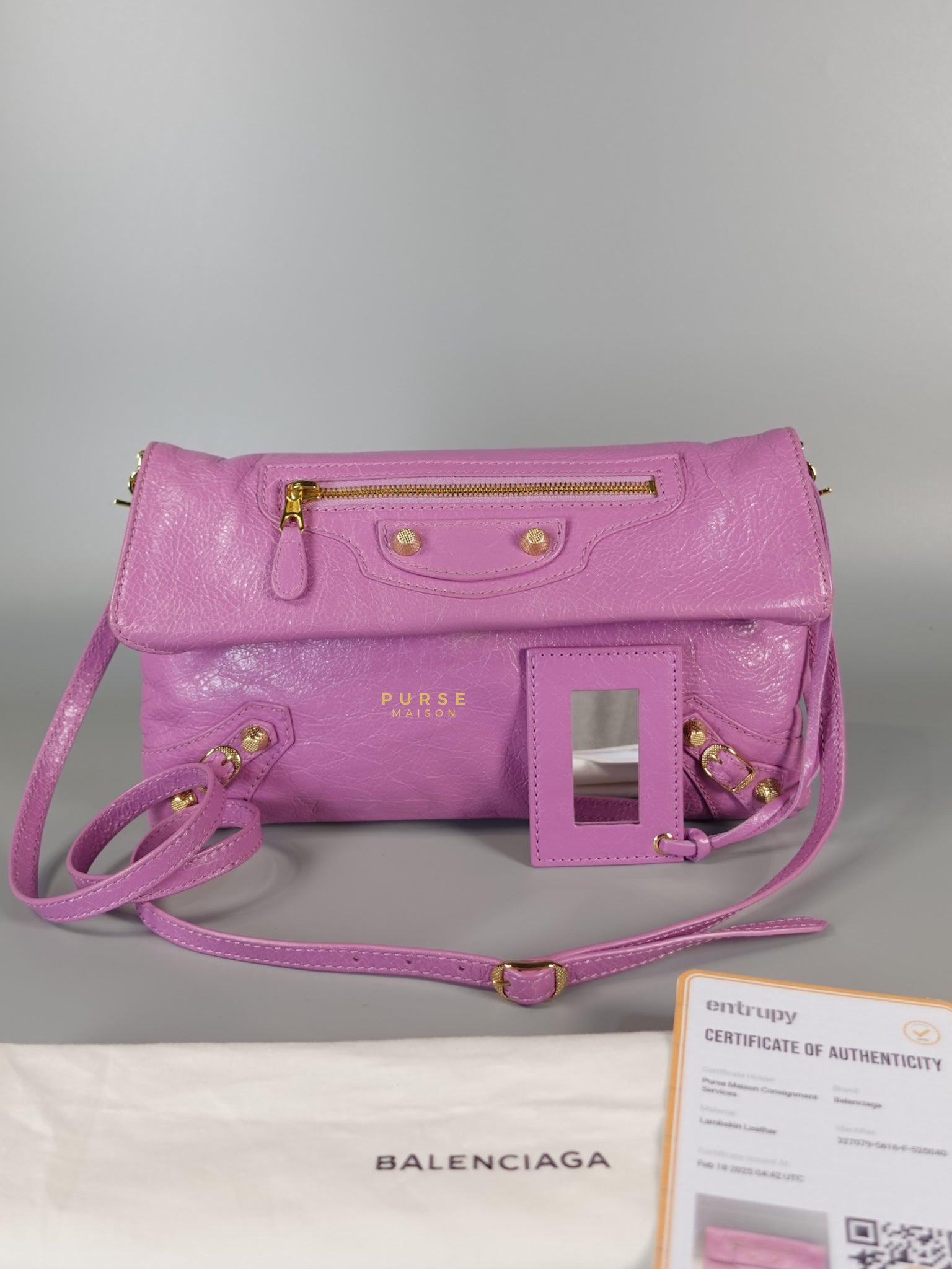 Metallic Edge Pink Envelope Sling Bag | Purse Maison Luxury Bags Shop