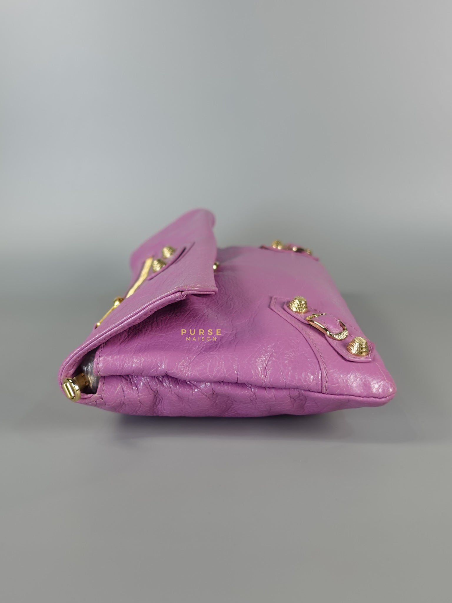 Metallic Edge Pink Envelope Sling Bag | Purse Maison Luxury Bags Shop