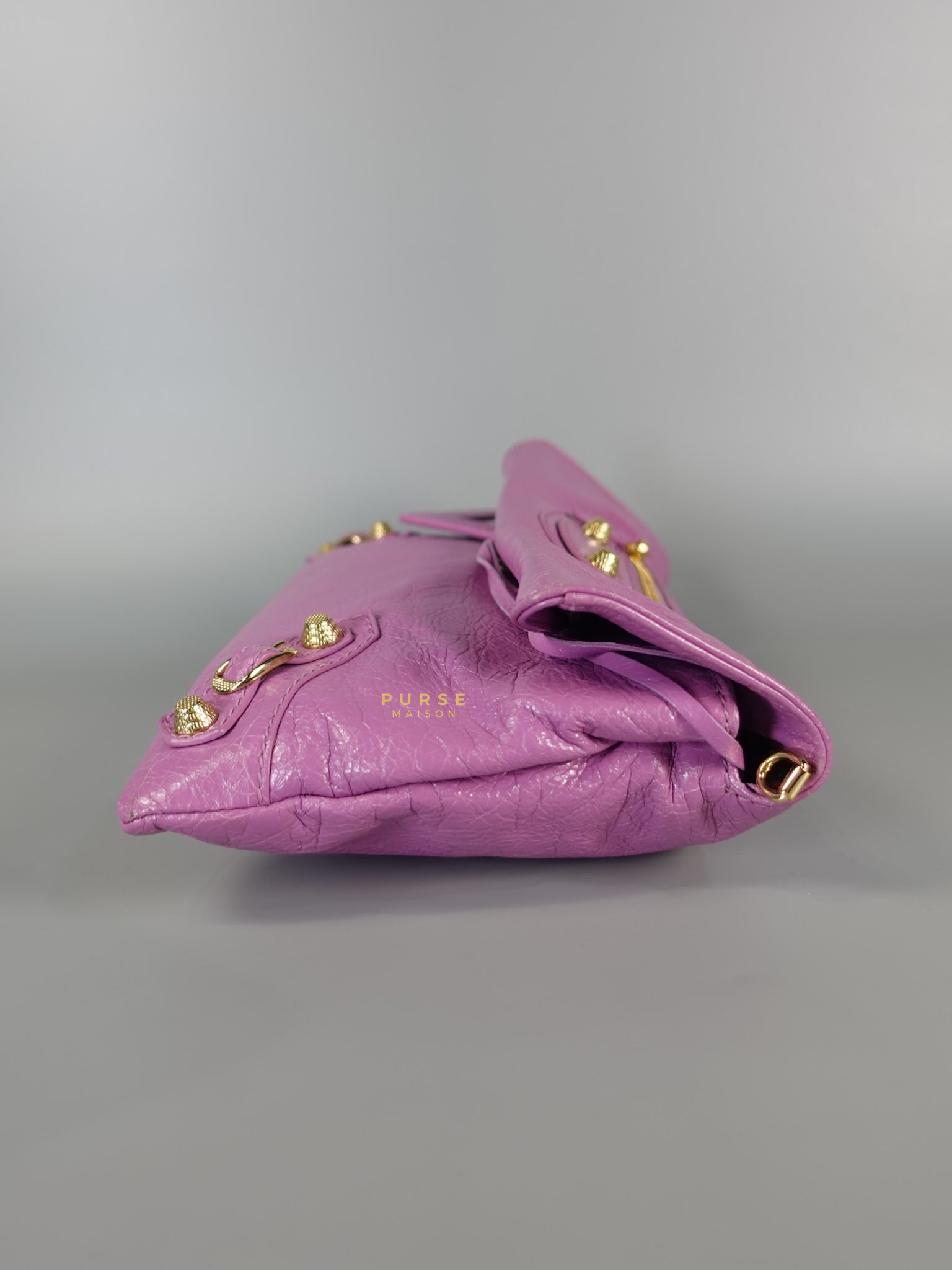 Metallic Edge Pink Envelope Sling Bag | Purse Maison Luxury Bags Shop