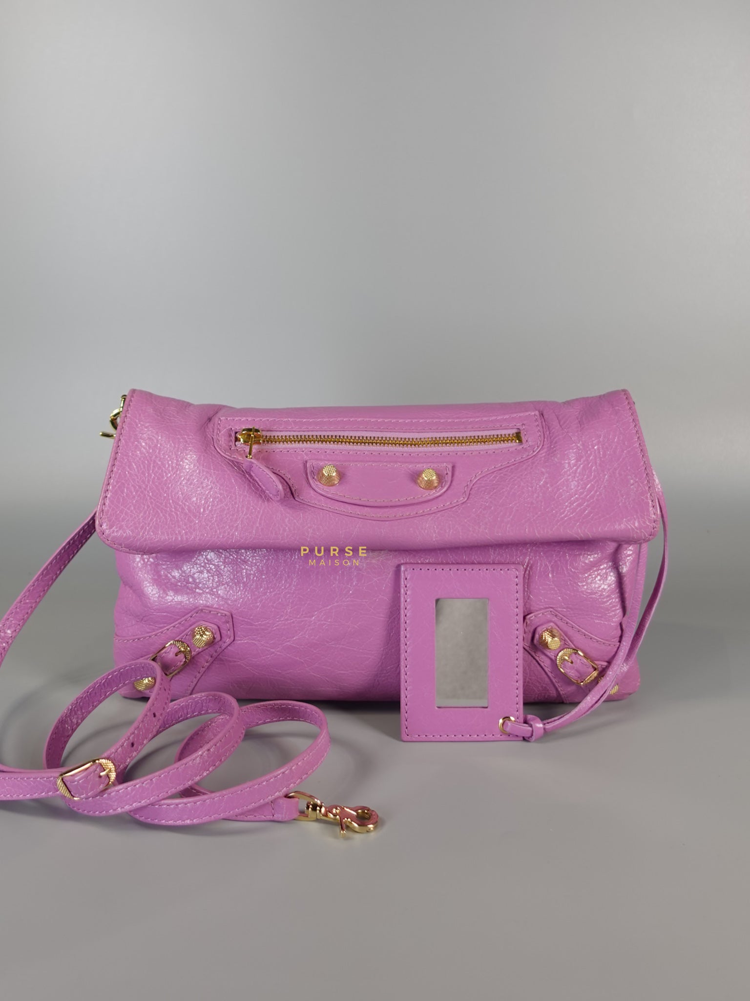 Metallic Edge Pink Envelope Sling Bag | Purse Maison Luxury Bags Shop