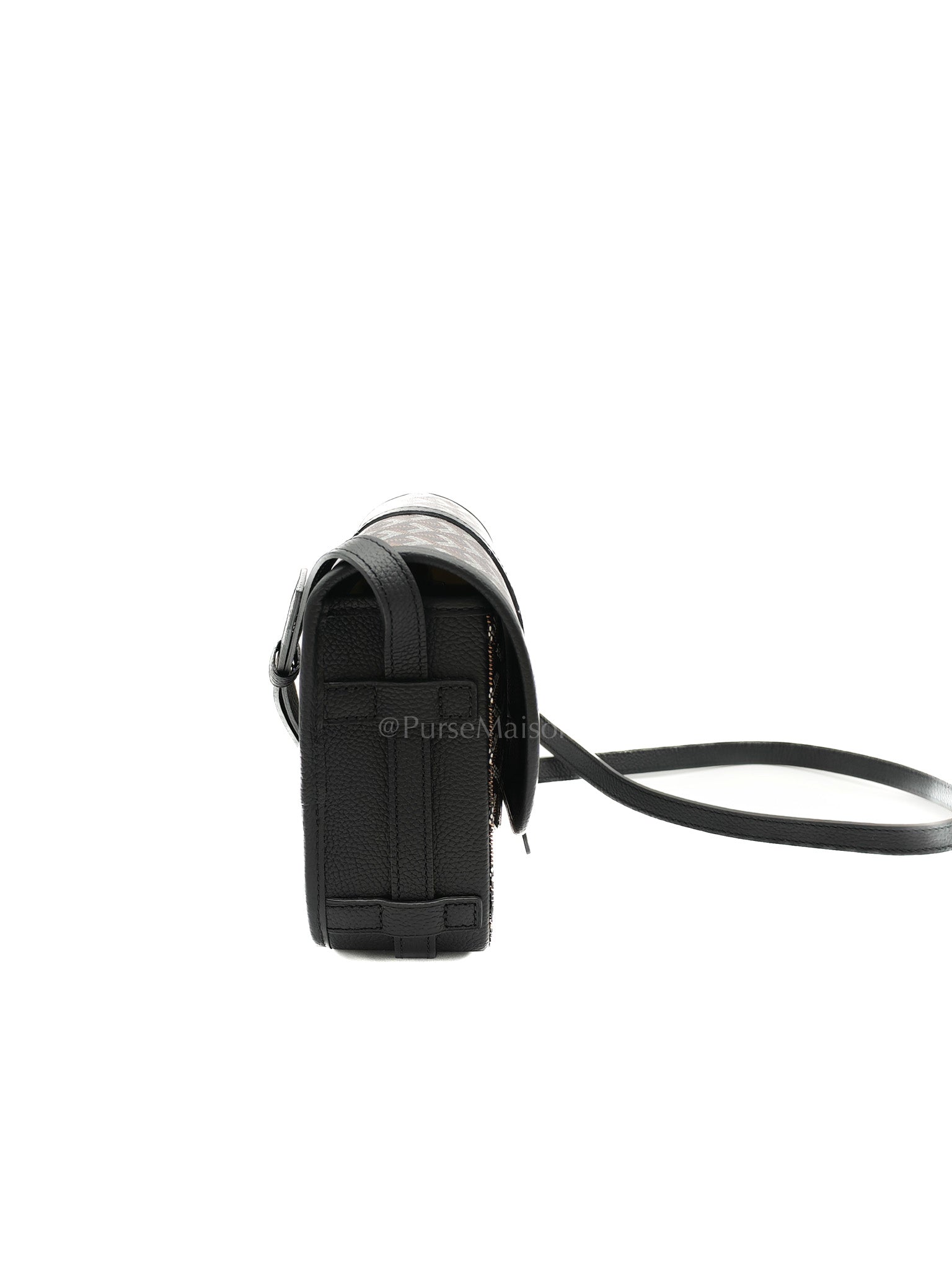Belvedere PM Crossbody Bag in Black/Noir Goyardine Canvas