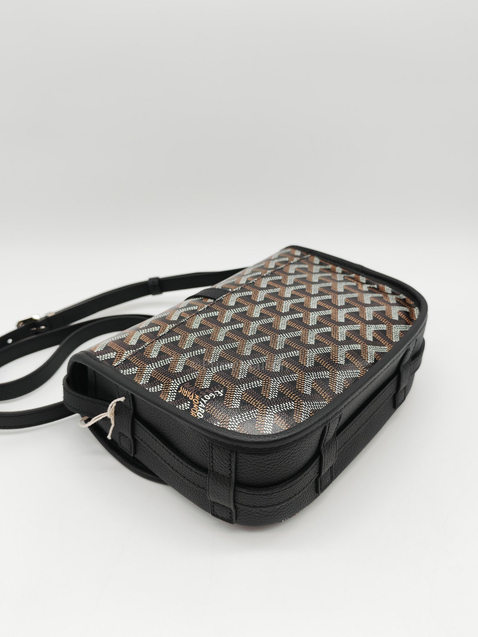 Belvedere PM Crossbody Bag in Black/Noir Goyardine Canvas