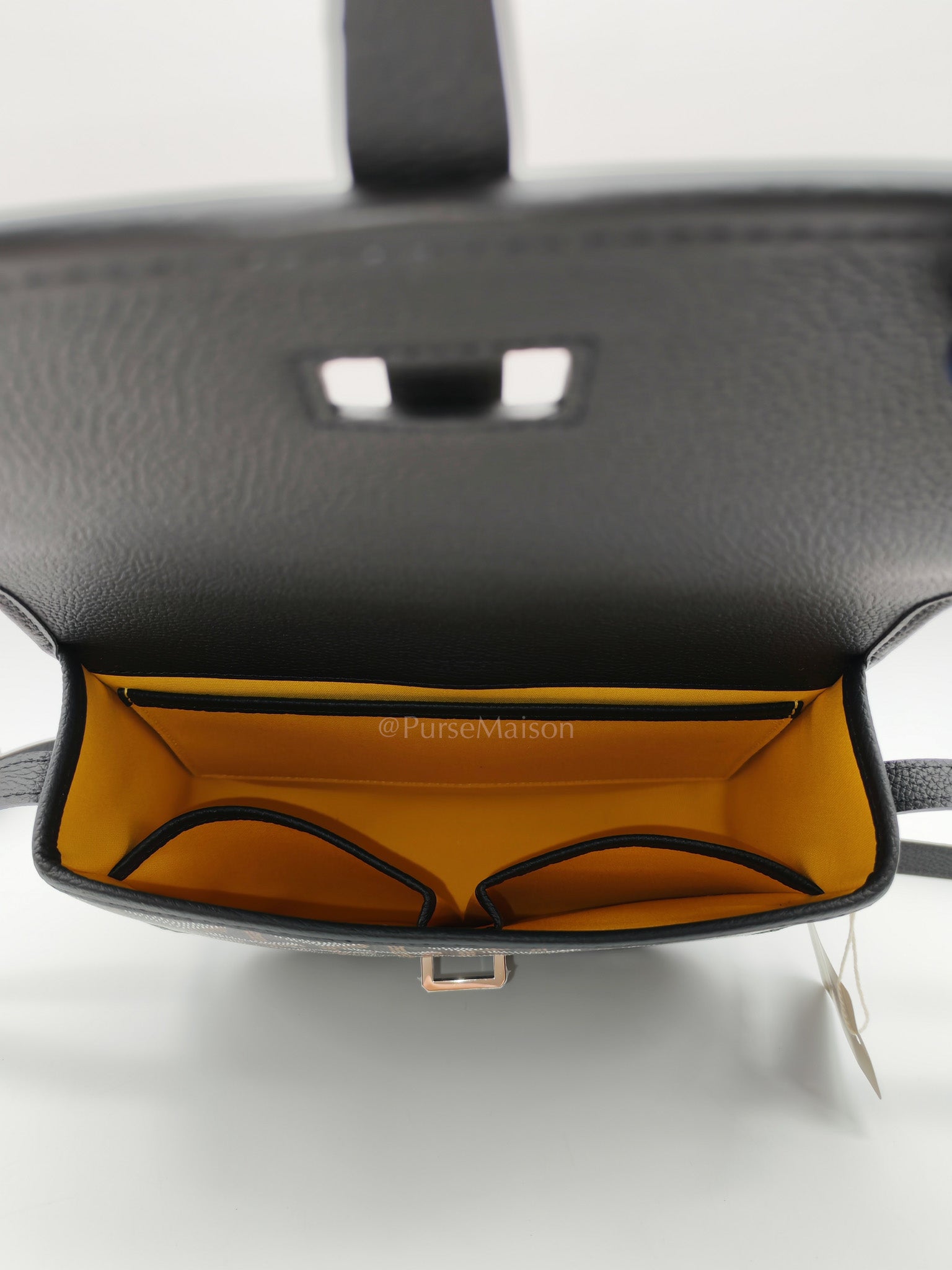 Belvedere PM Crossbody Bag in Black/Noir Goyardine Canvas