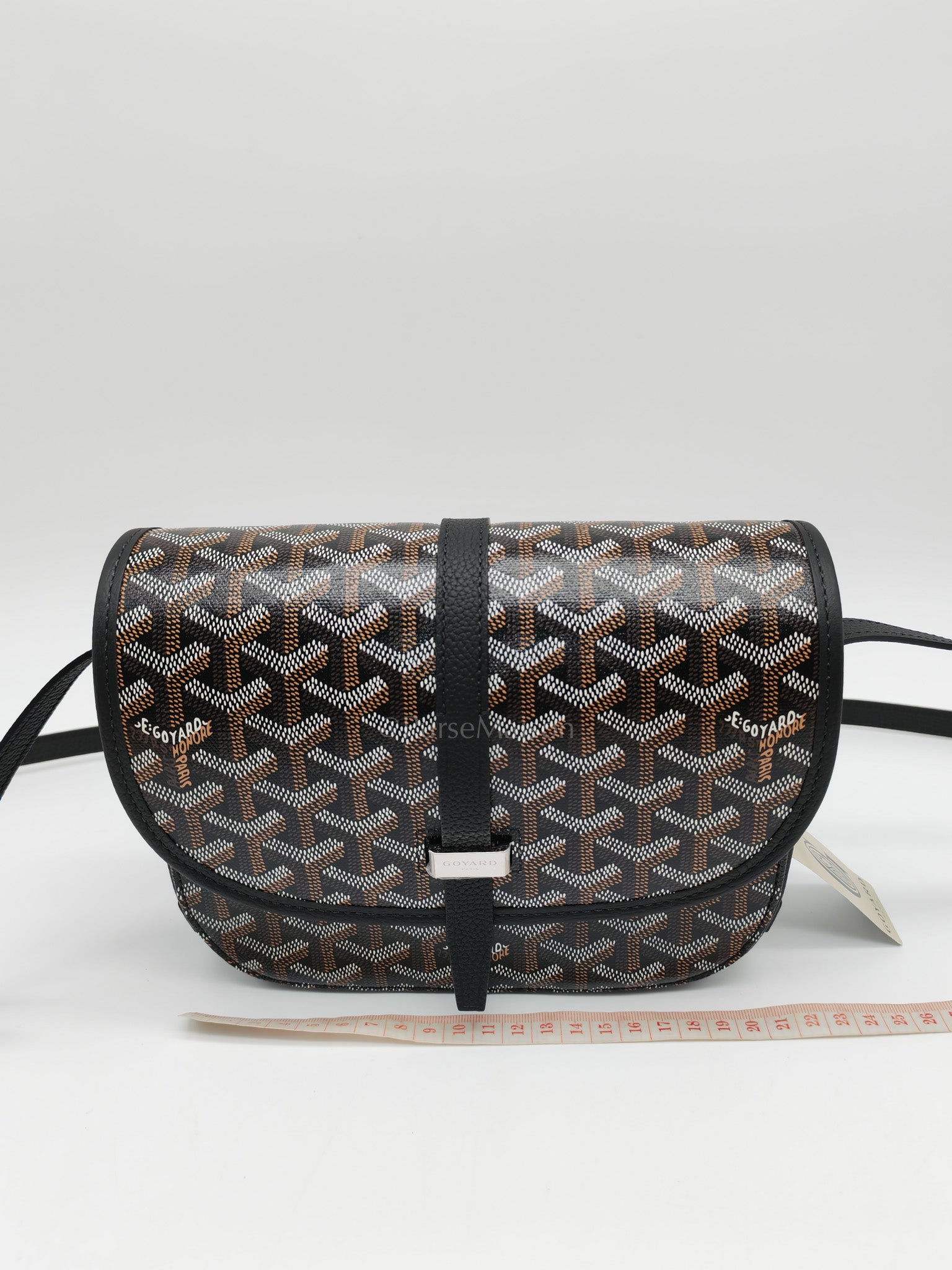Belvedere PM Crossbody Bag in Black/Noir Goyardine Canvas